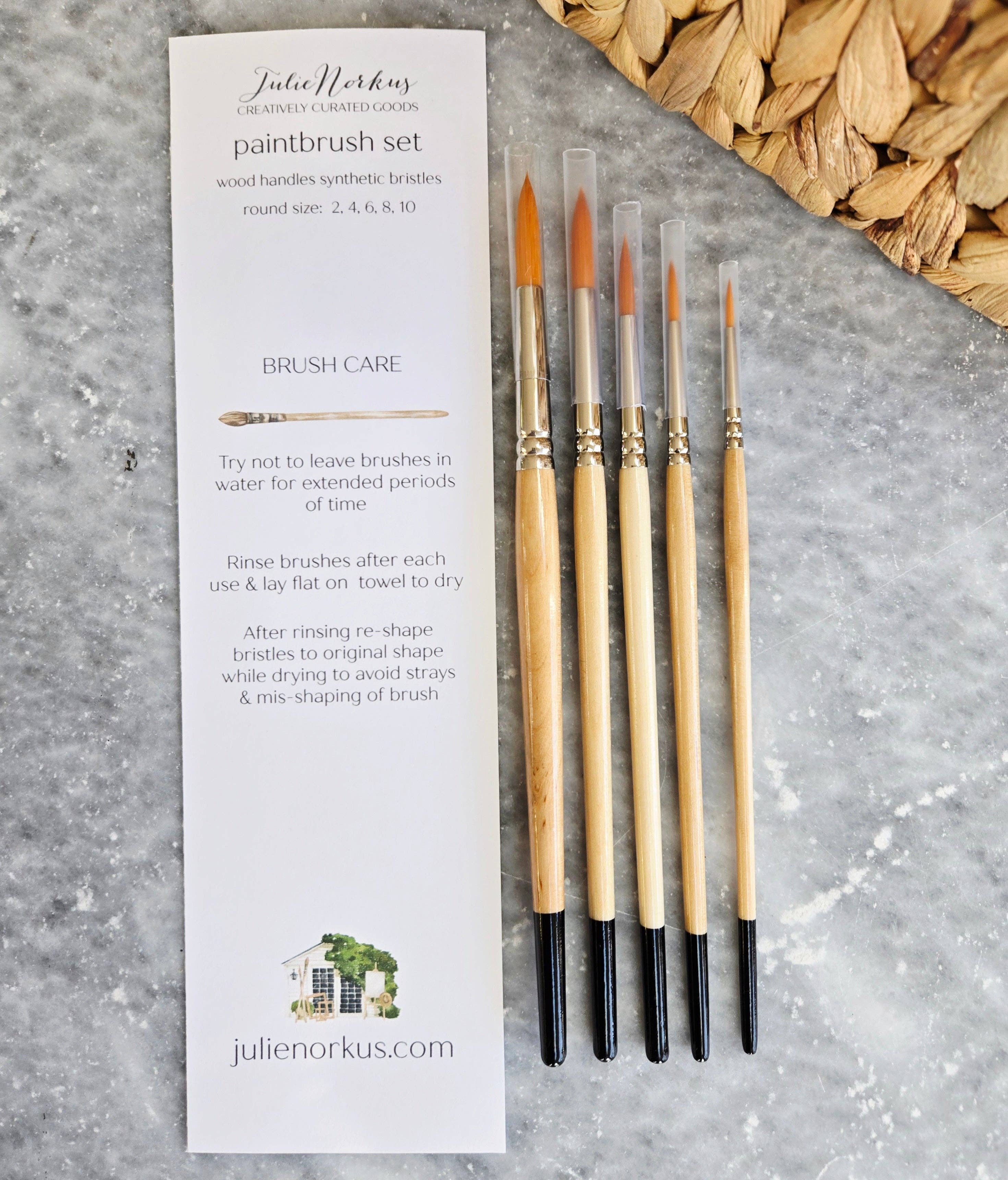 Watercolor Paint Brush Set of 5