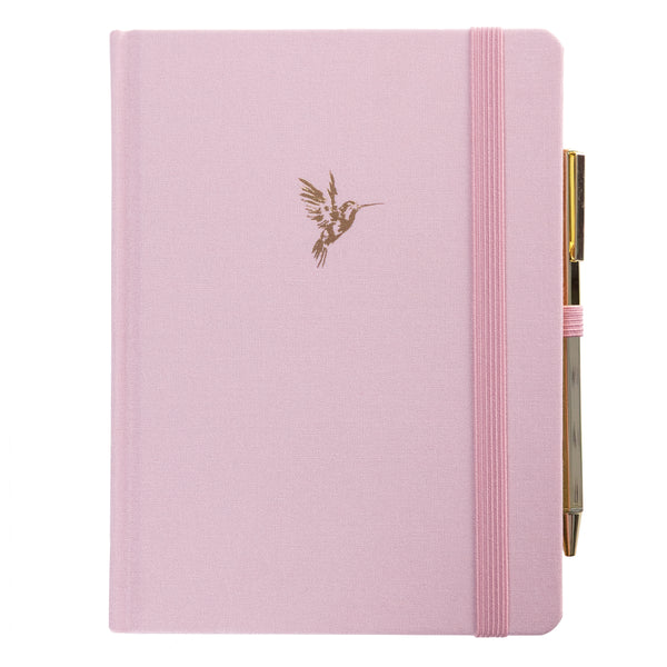 La Petite Presse Hummingbird Fabric-Bound Journal with Pen