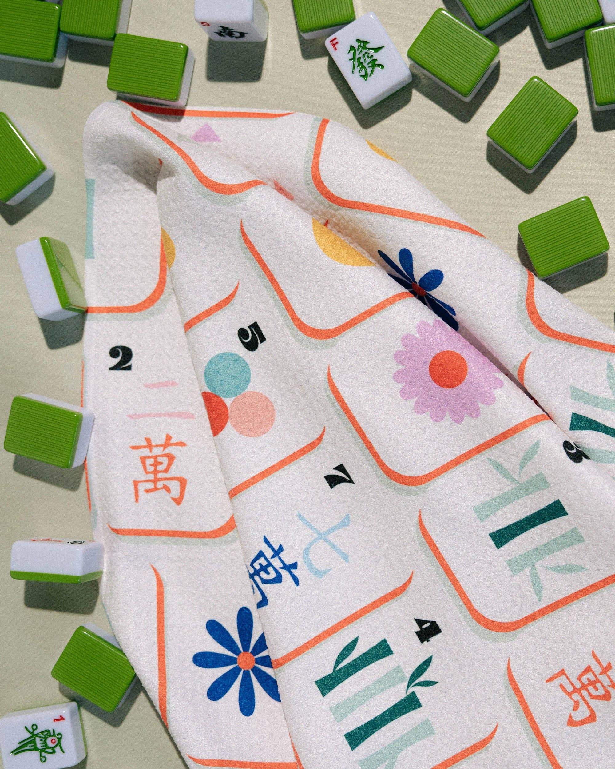 Geometry Tile Toss Tea Towel