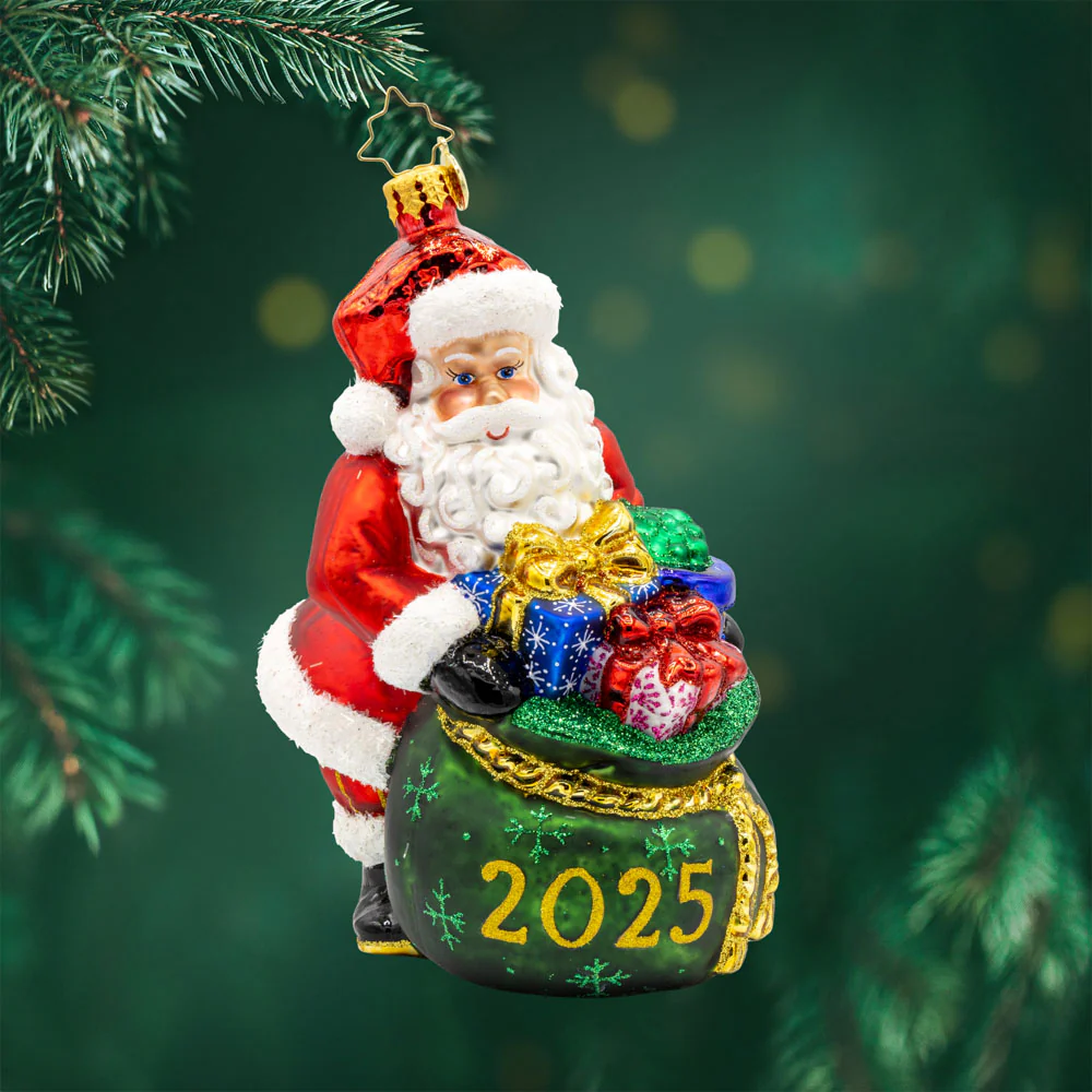 2025 SANTA'S YEARLY GIFT DROP ORNAMENT