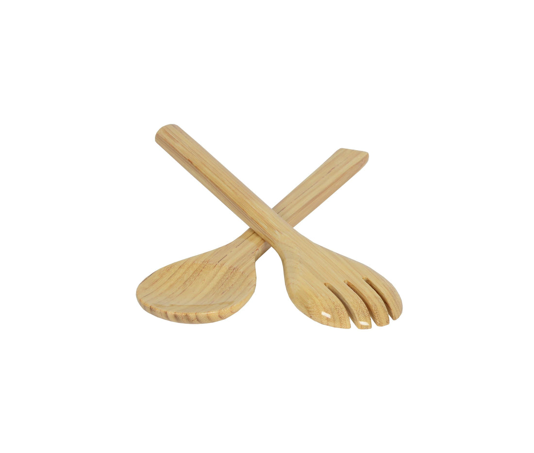 Small Bamboo Salad Servers - Nature