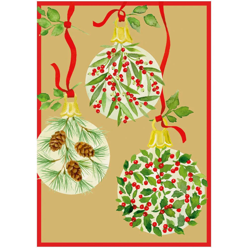 Botanical Ornaments Small Boxed Christmas Cards - CASPARI