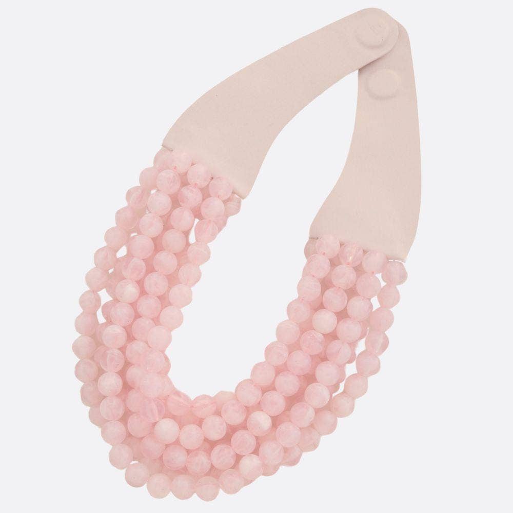Chunky Pink Beaded necklace