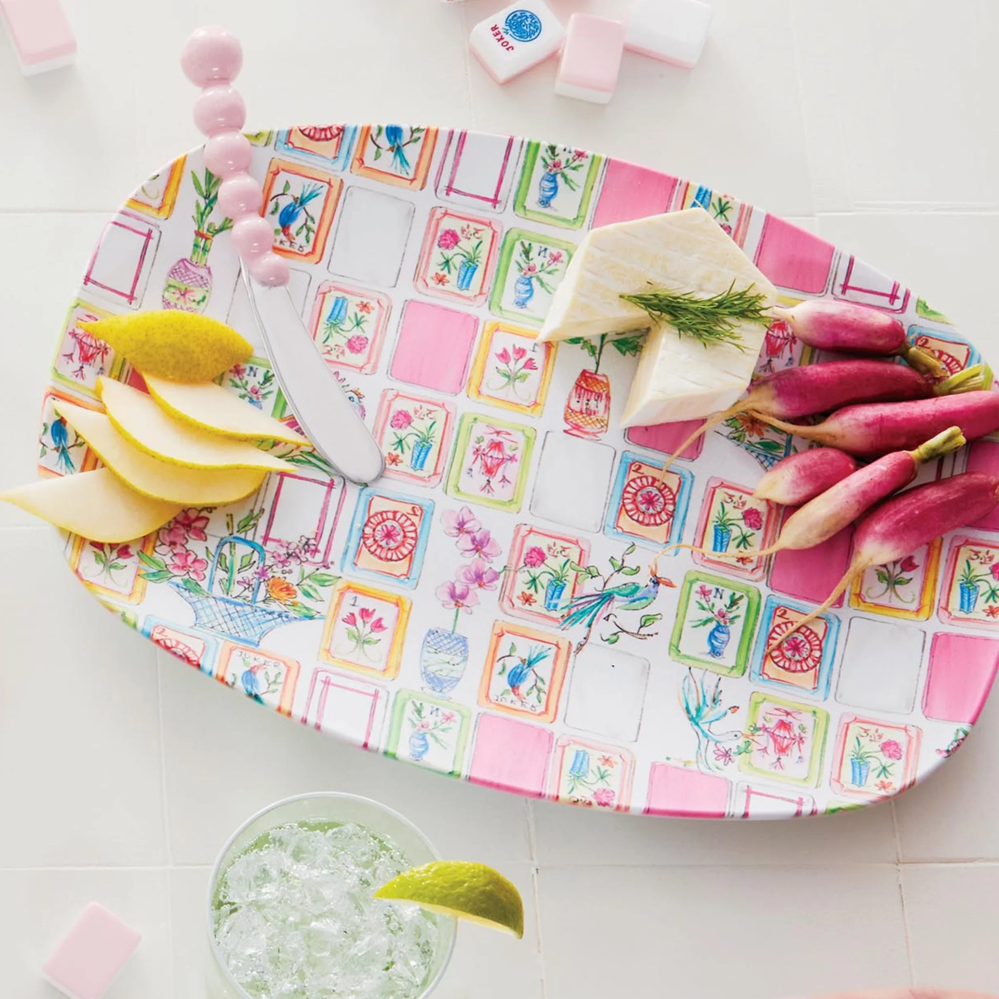 Mahjong Tile Melamine Platter