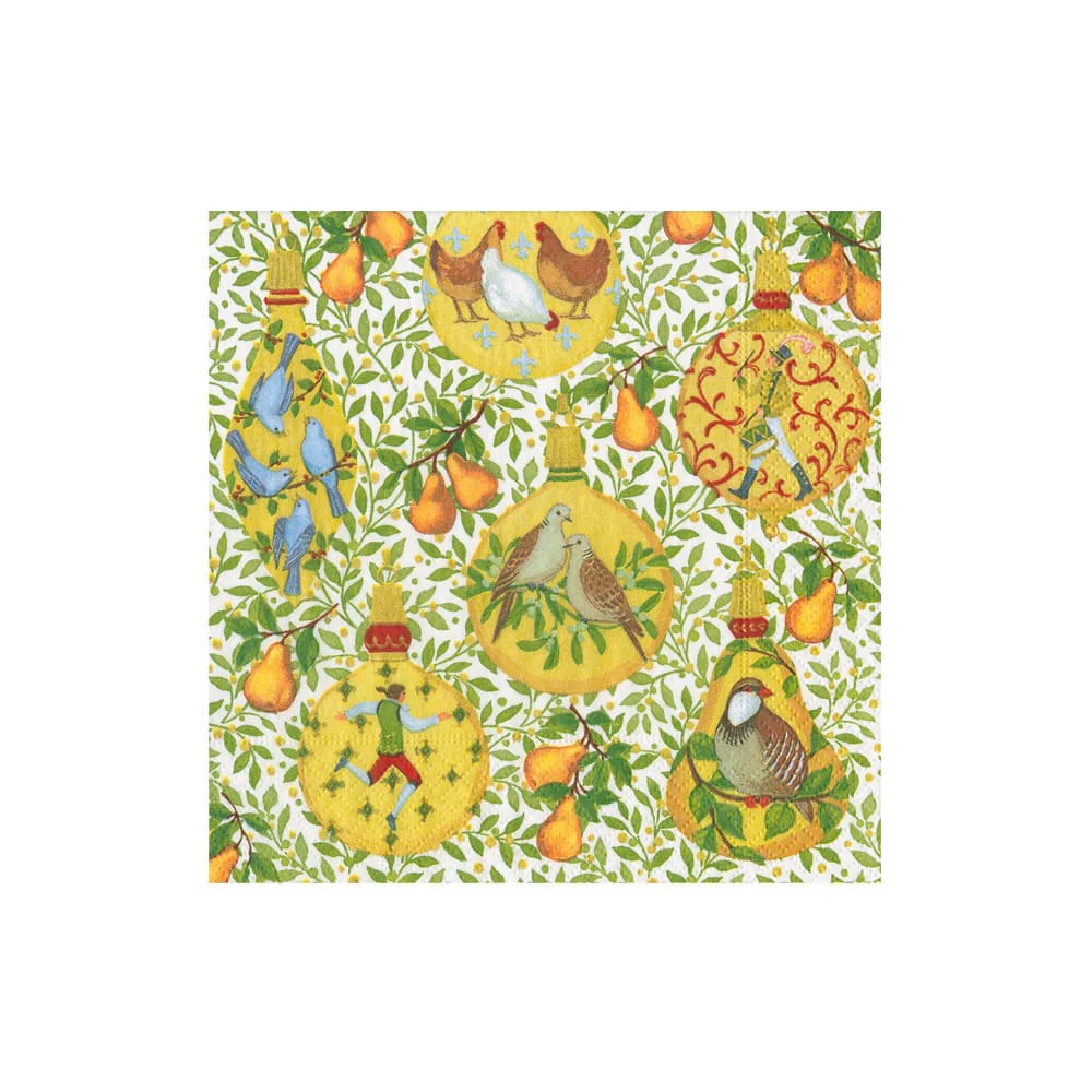 In a Pear Tree Cocktail Napkins