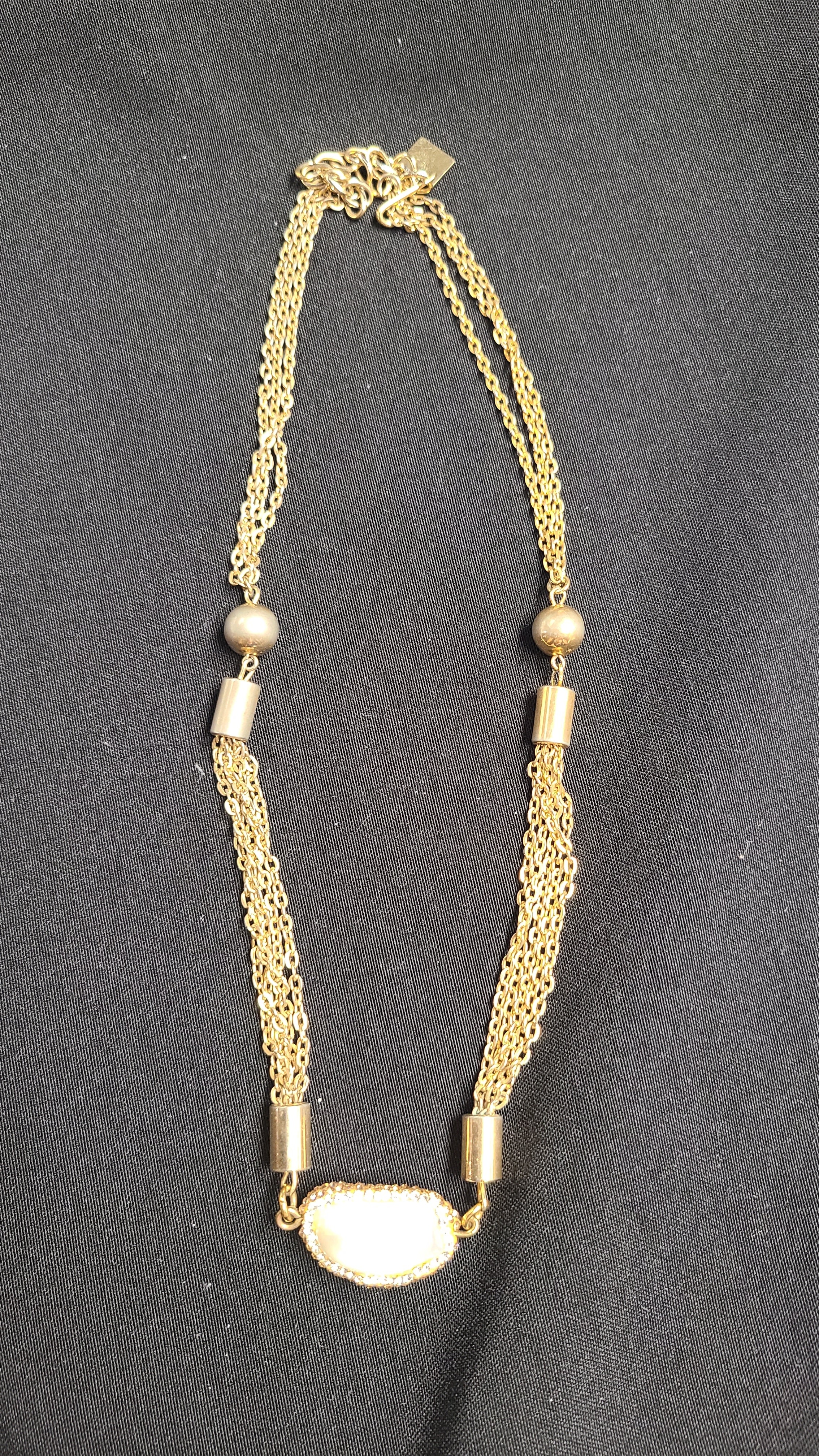 Vintage Baroque Pearl and 1960's Gold-tone Necklace-Made in the Deep South