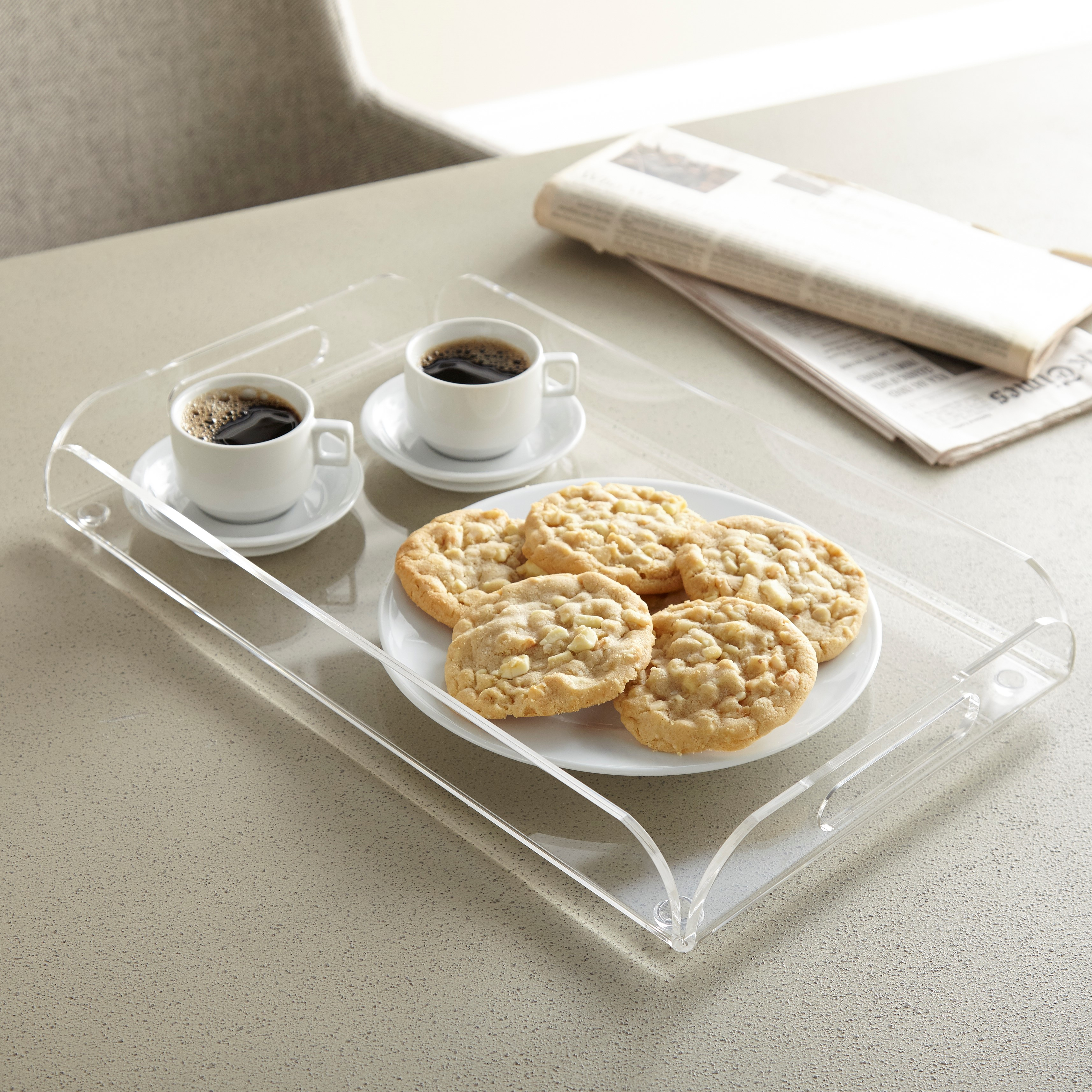 Acrylic Rectangular Serving Tray - 10" x 16 1/2"