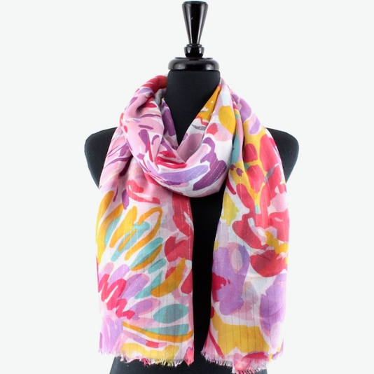 Torrid Lightweight Scarf W/Gold Metallic: 05 Purple