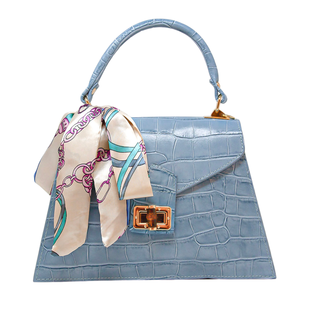 GF1924 GENUINE ITALIAN LEATHER TOP HANDLE AND CROSSBODY BAG: BLACK