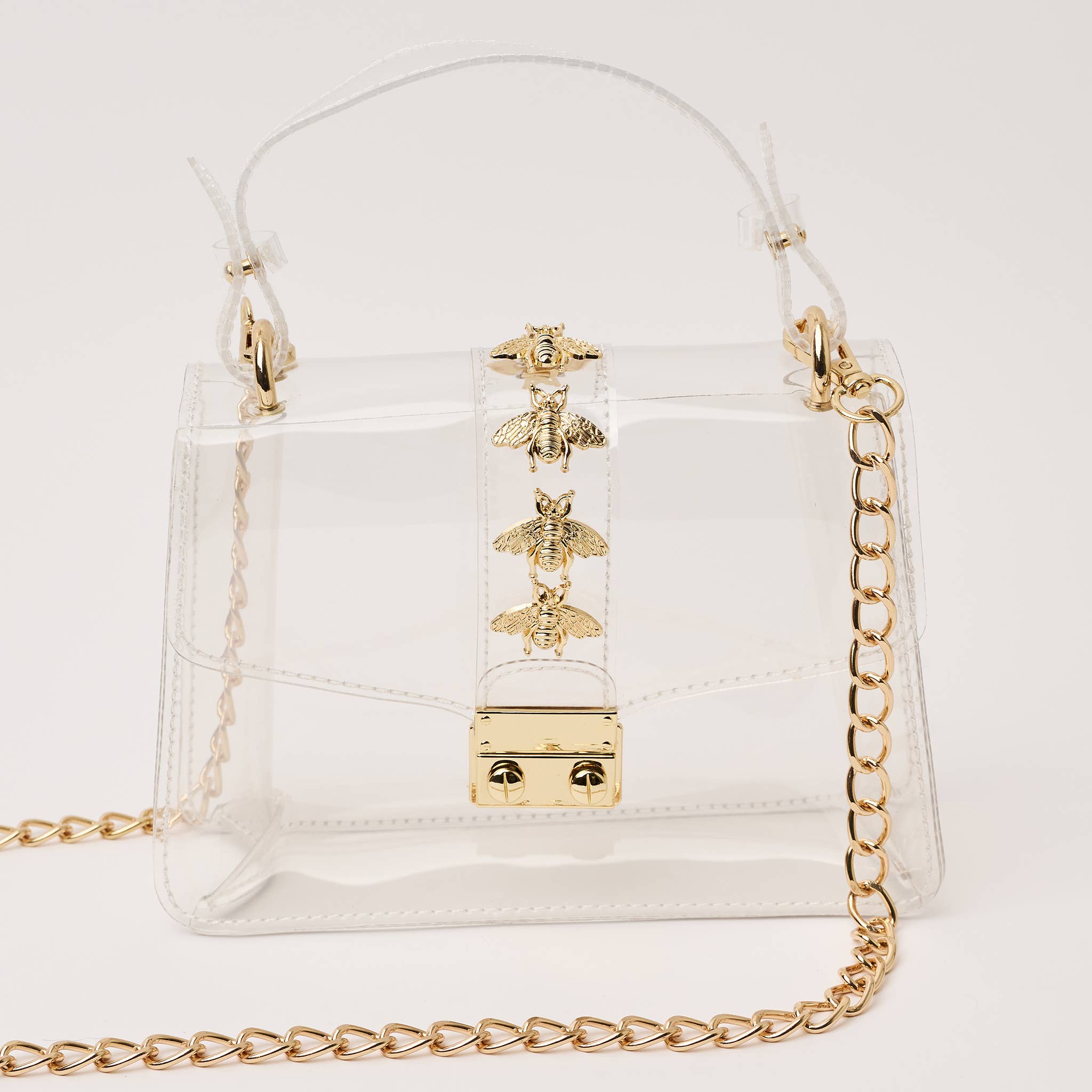 Clear handbag with Bee accents