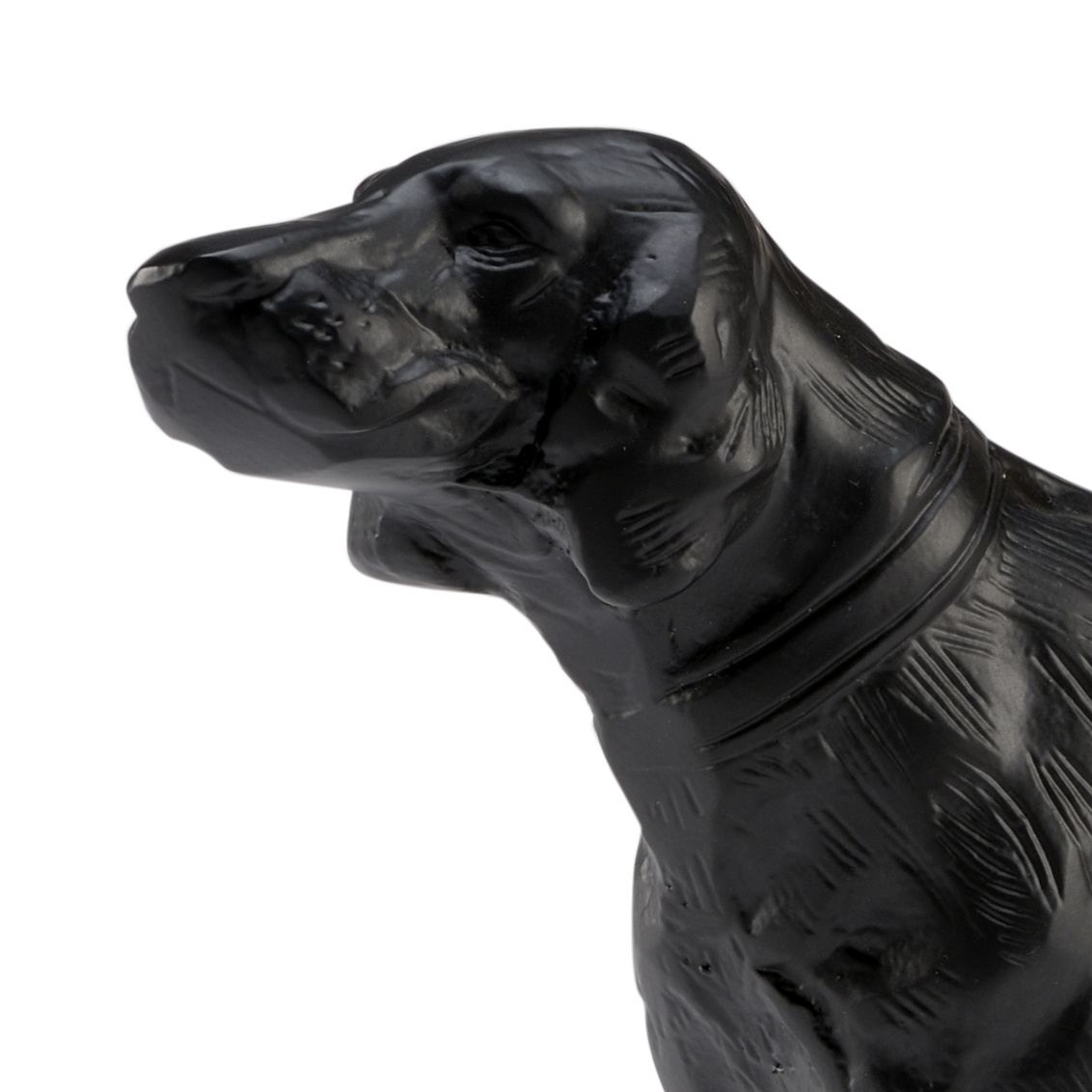 Teddy Matte Black Dog Statue