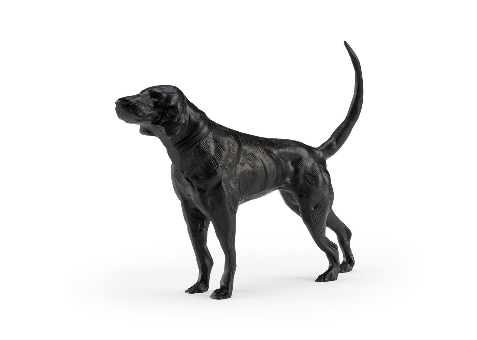 Teddy Matte Black Dog Statue