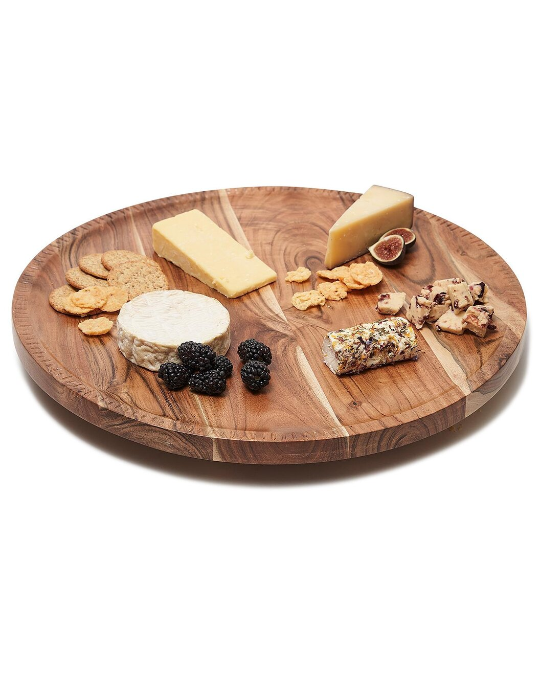 Wooden Rotating Lazy Susan/Charcuterie Board With Hand Etched Border