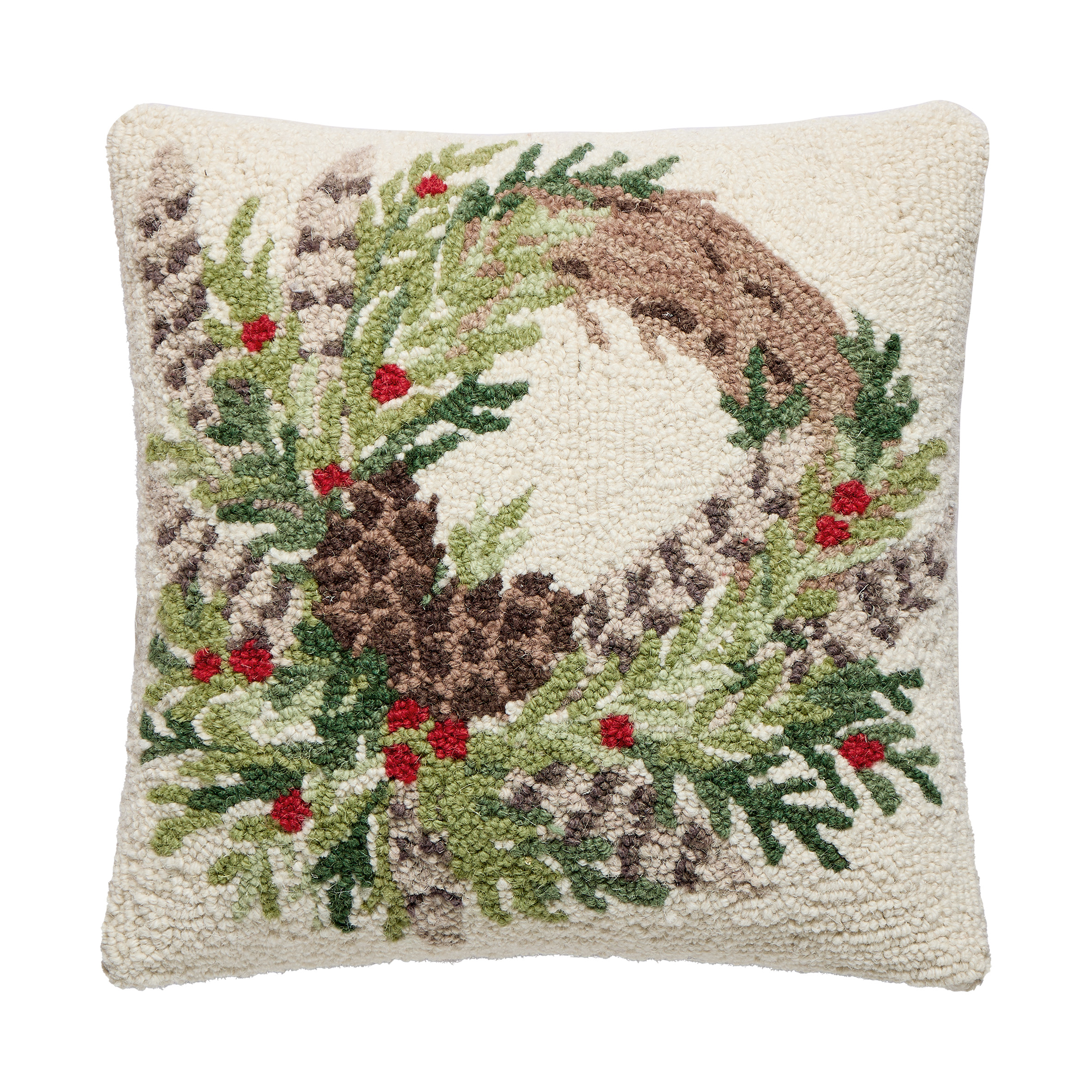 Pheasant Feather Wreath Hook Pillow