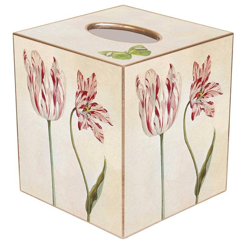 Tulips Tissue Box Cover: Paper Mache