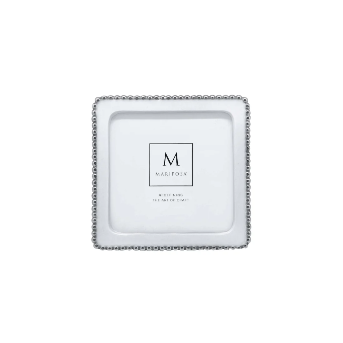 Mariposa - Beaded White 5x5 Frame