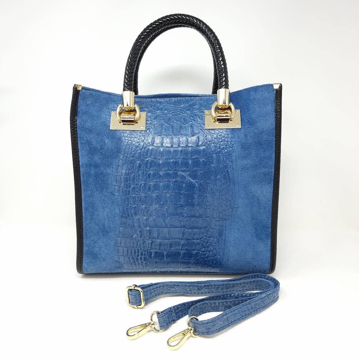 GF13221 GENUINE ITALIAN LEATHER PORTFOLIO BAG: MUSTARD