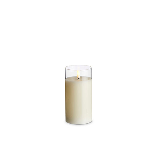 Glass Pillar Battery Candle