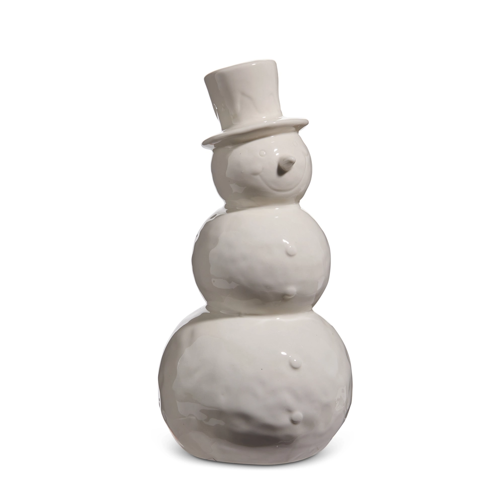 White Glazed Snowman - Medium