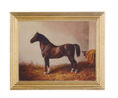 Horse in Stall Art 16"