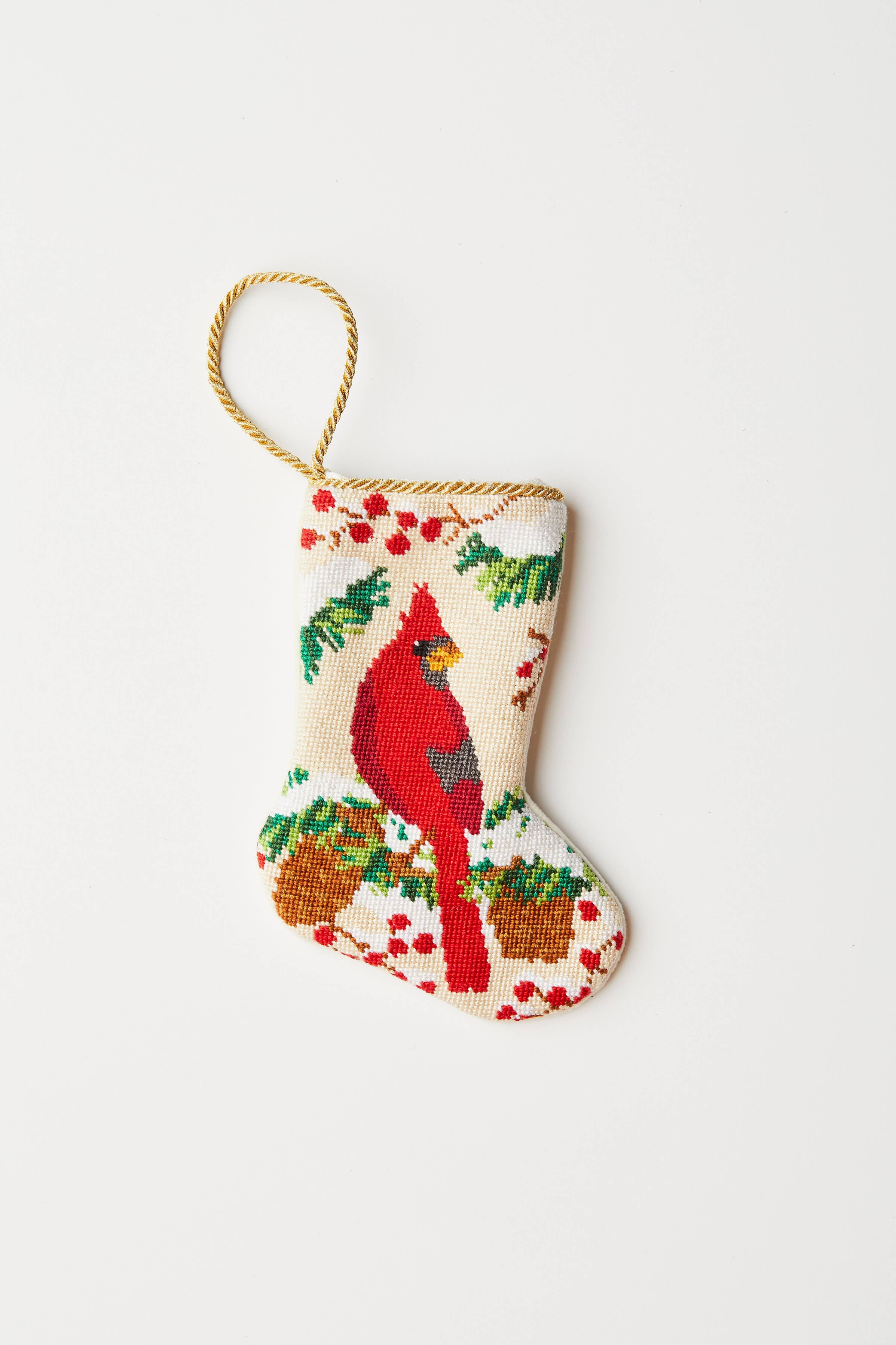 Christmas Cardinal Bauble Stocking