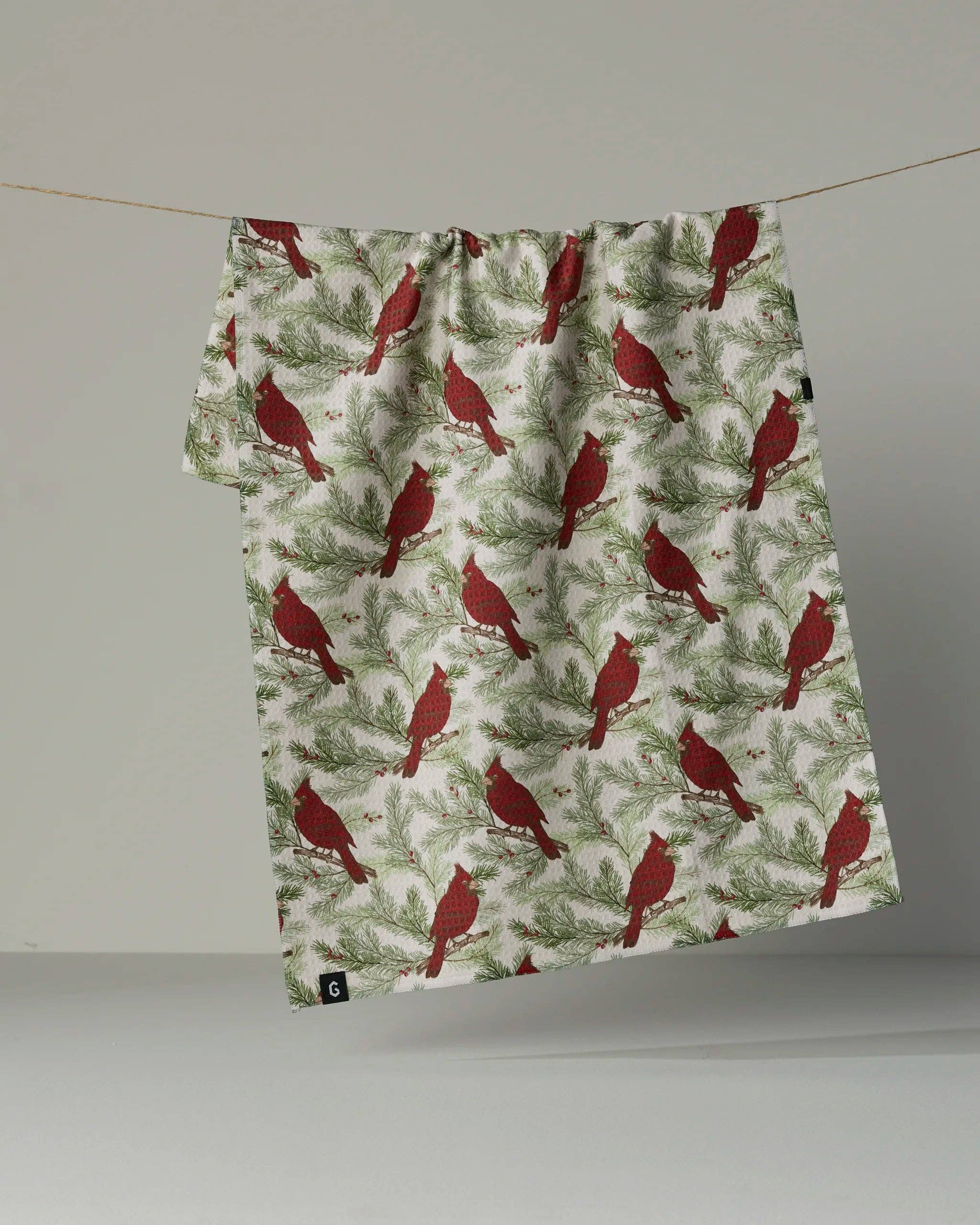 Winter Crimson Luxe Kitchen Towel - Holiday 2026