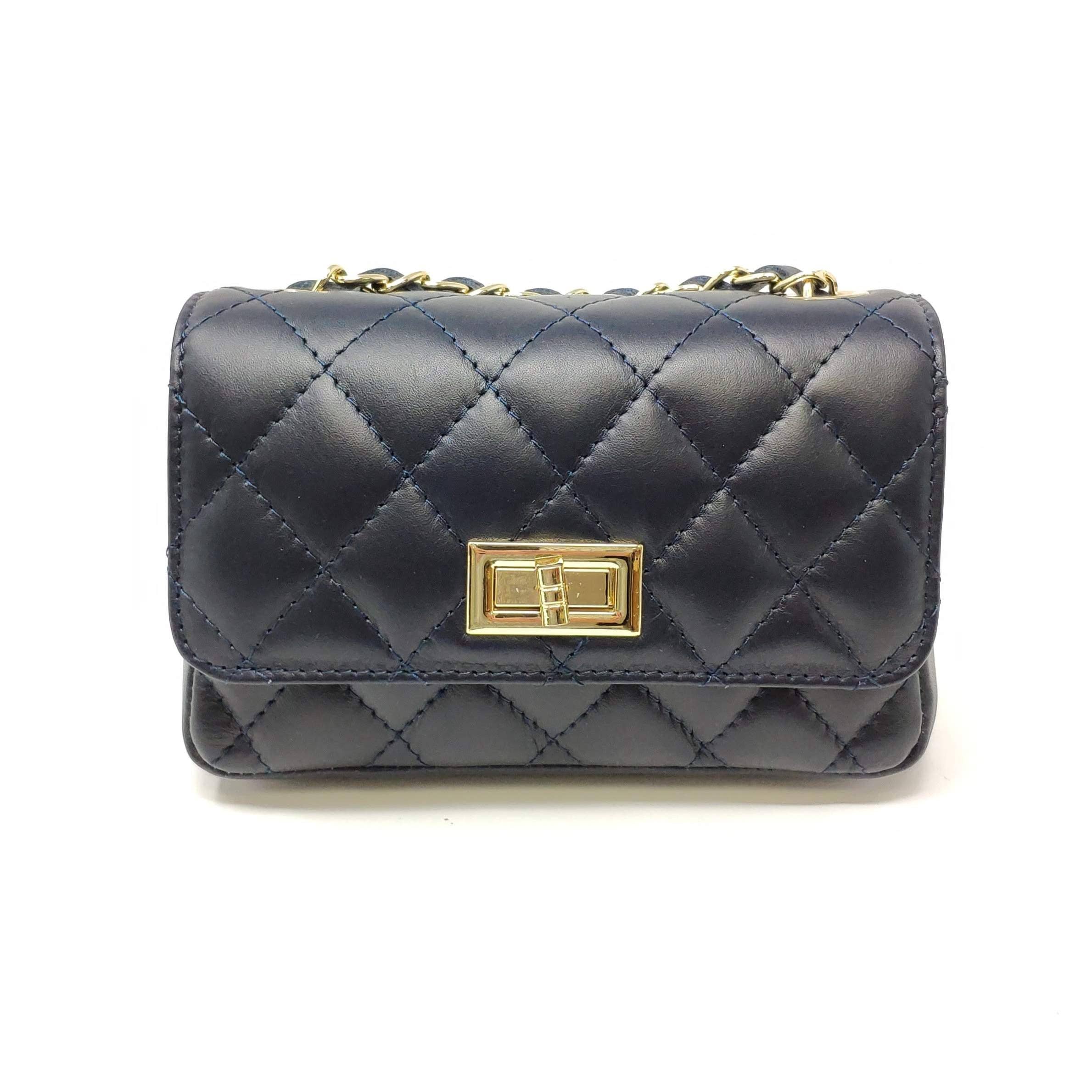 GF1195 GENUINE ITALIAN LEATHER EVENING CROSSBODY: GOLD