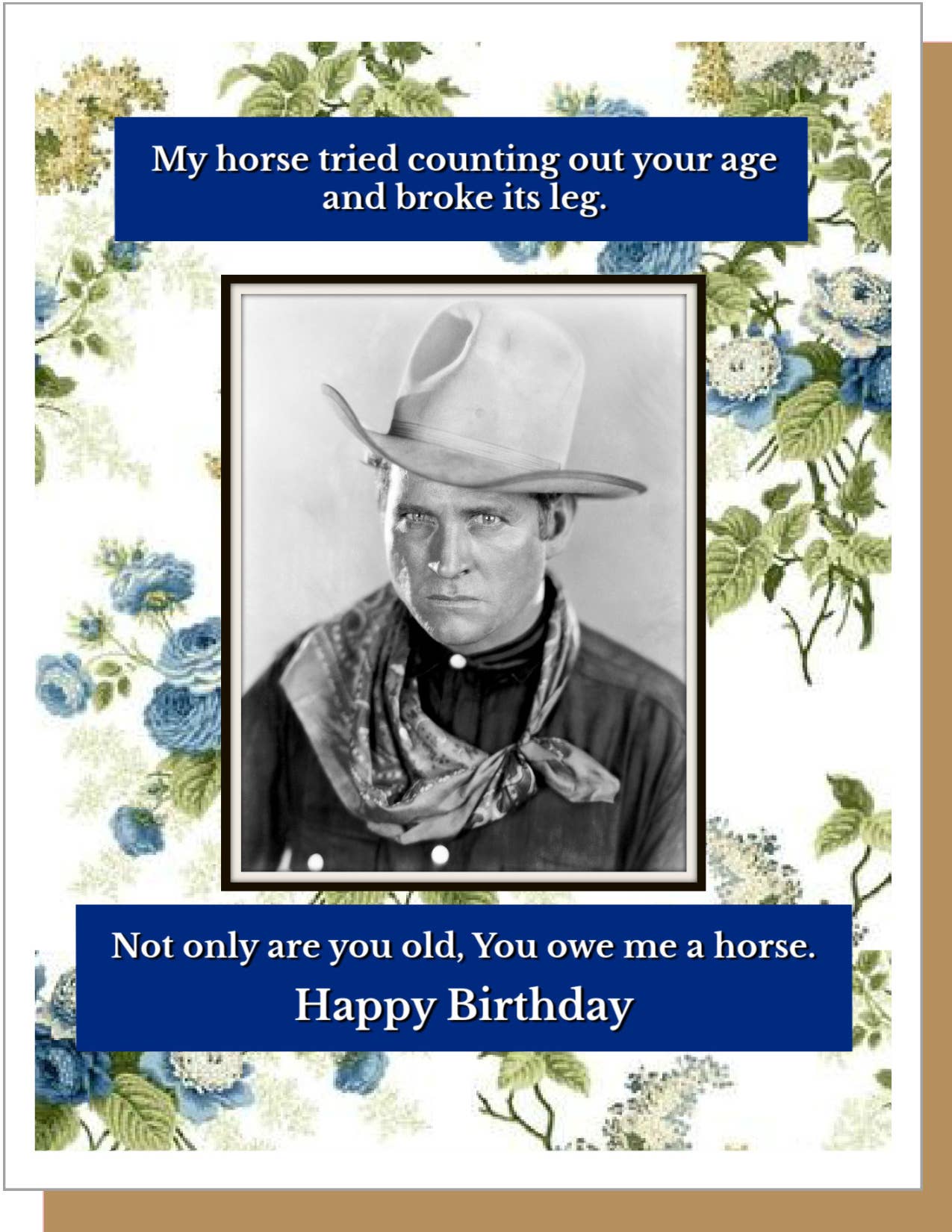 You Owe Me A Horse Birthday Greeting Card