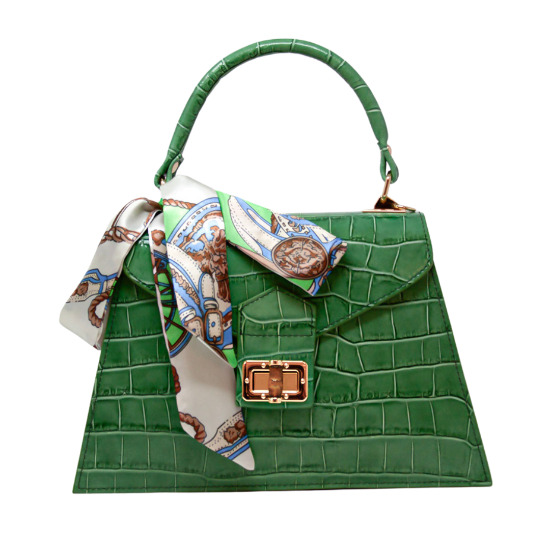 GF1924 GENUINE ITALIAN LEATHER TOP HANDLE AND CROSSBODY BAG: BLACK