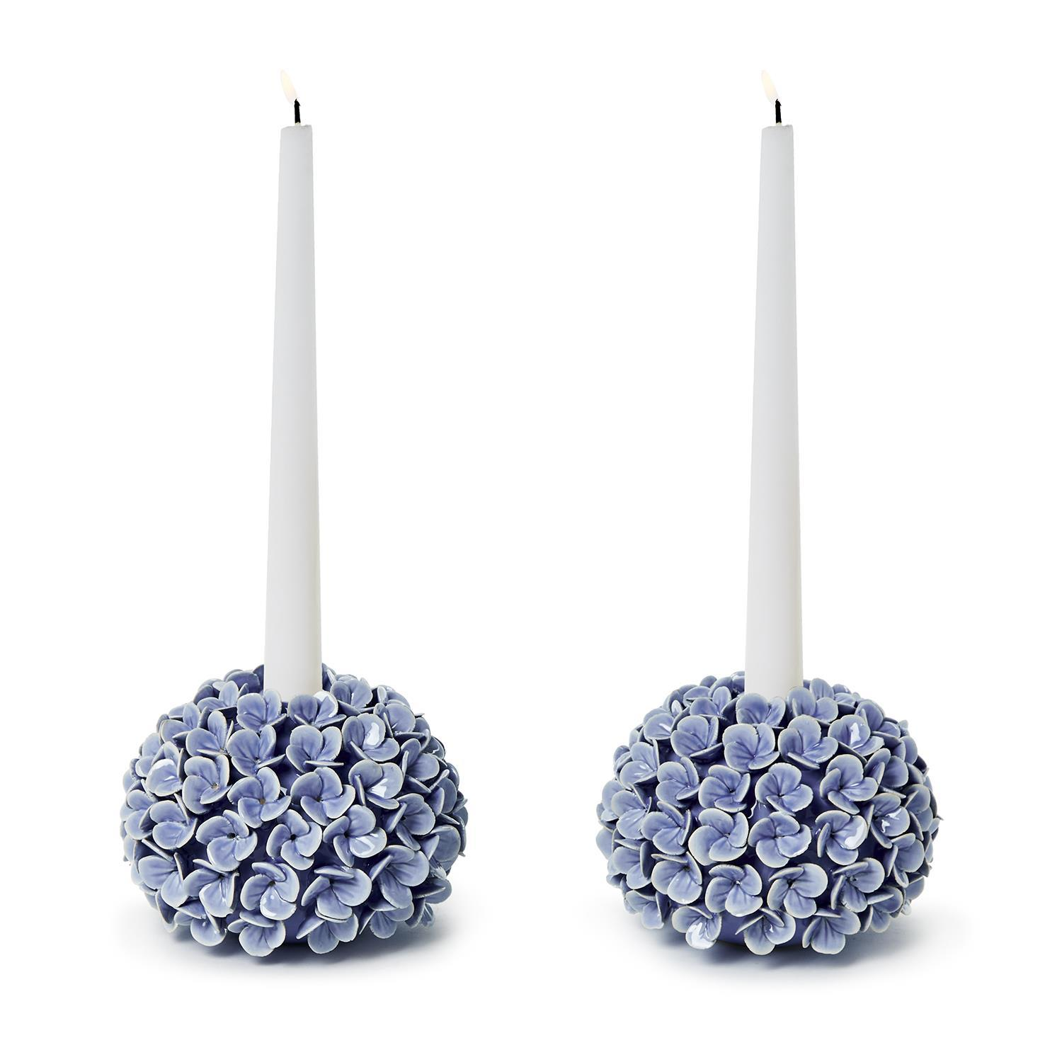 HYDRANGEA FLOWER BUD VASES / TAPER CANDLE HOLDERS