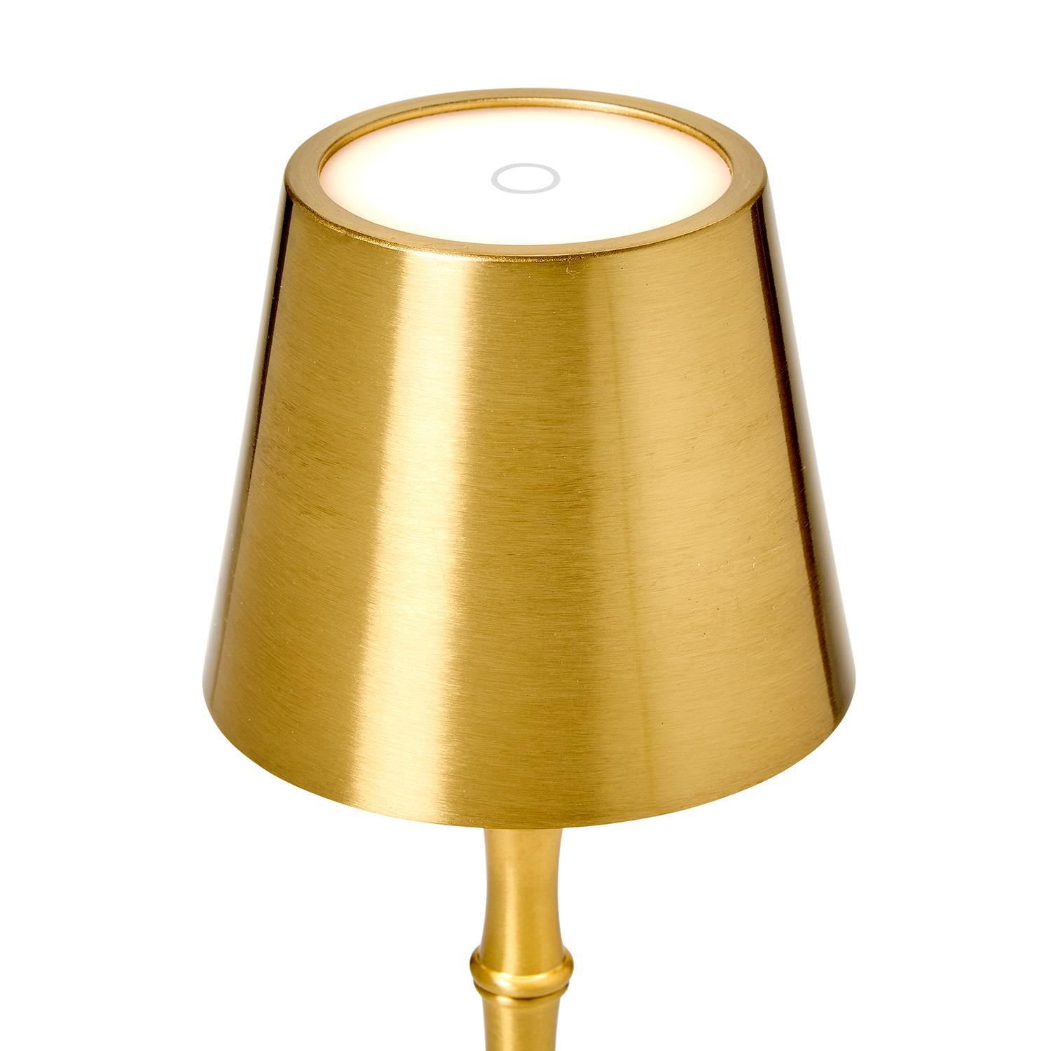 LED PORTABLE CORDLESS GOLD BAMBOO LAMP