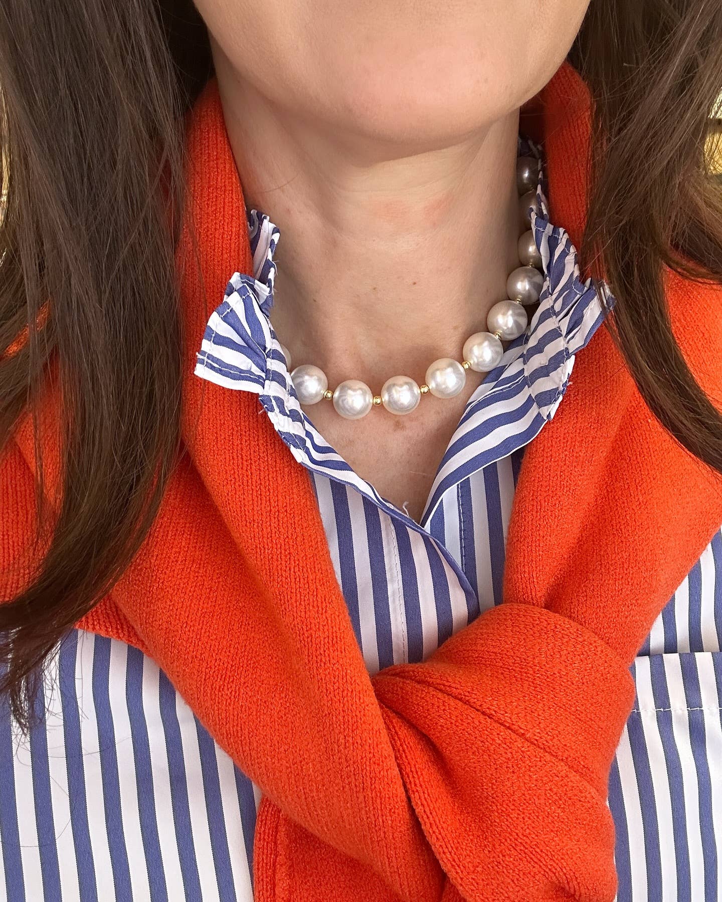 Barbara Pearl Necklace, 16”