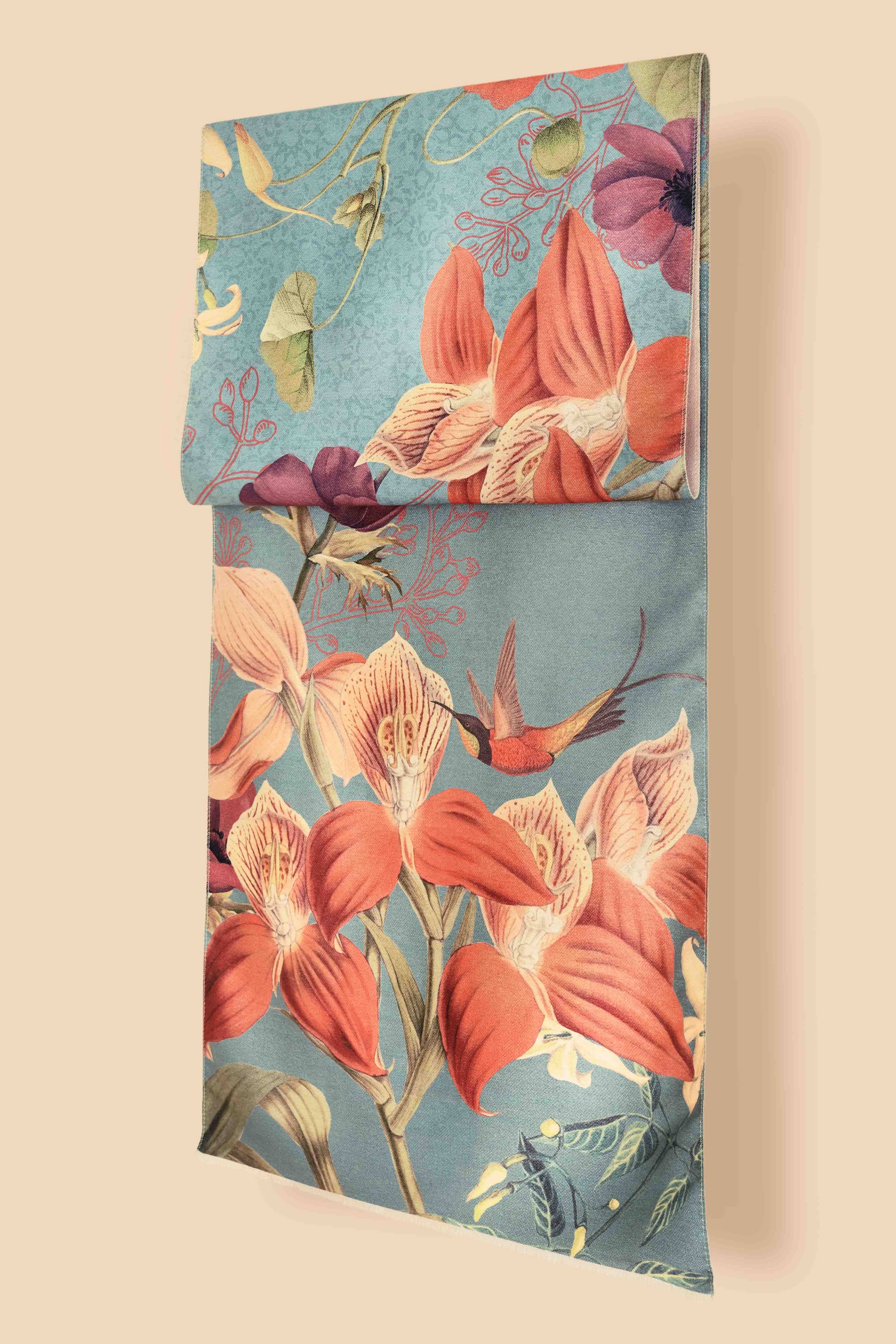 Luxurious Hummingbird at Dusk Scarf