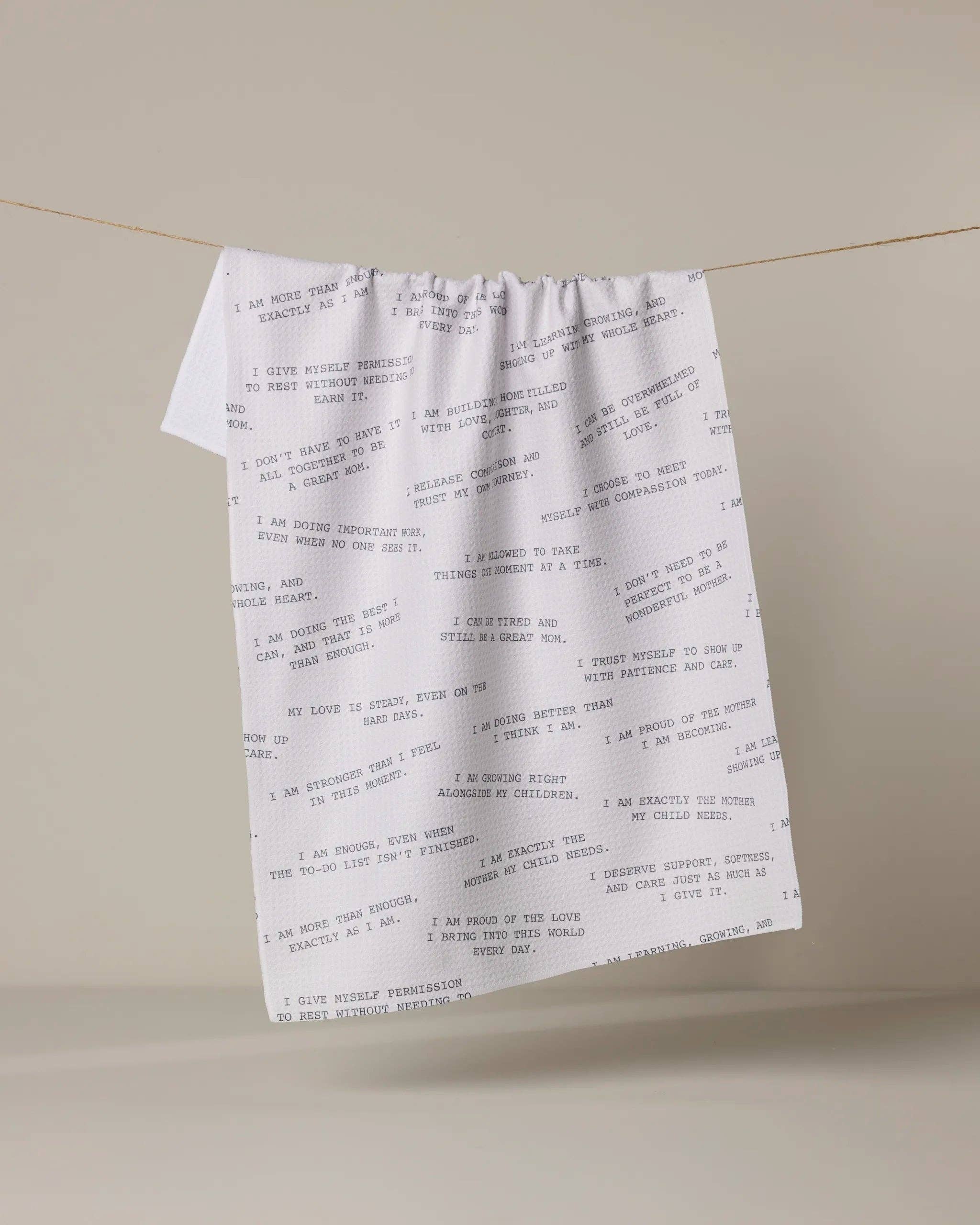 Reminders for Mom Tea Towel