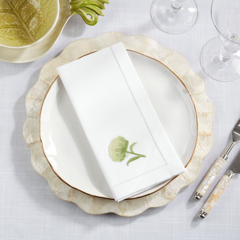 Embroidered Artichoke Napkin – 20" Square