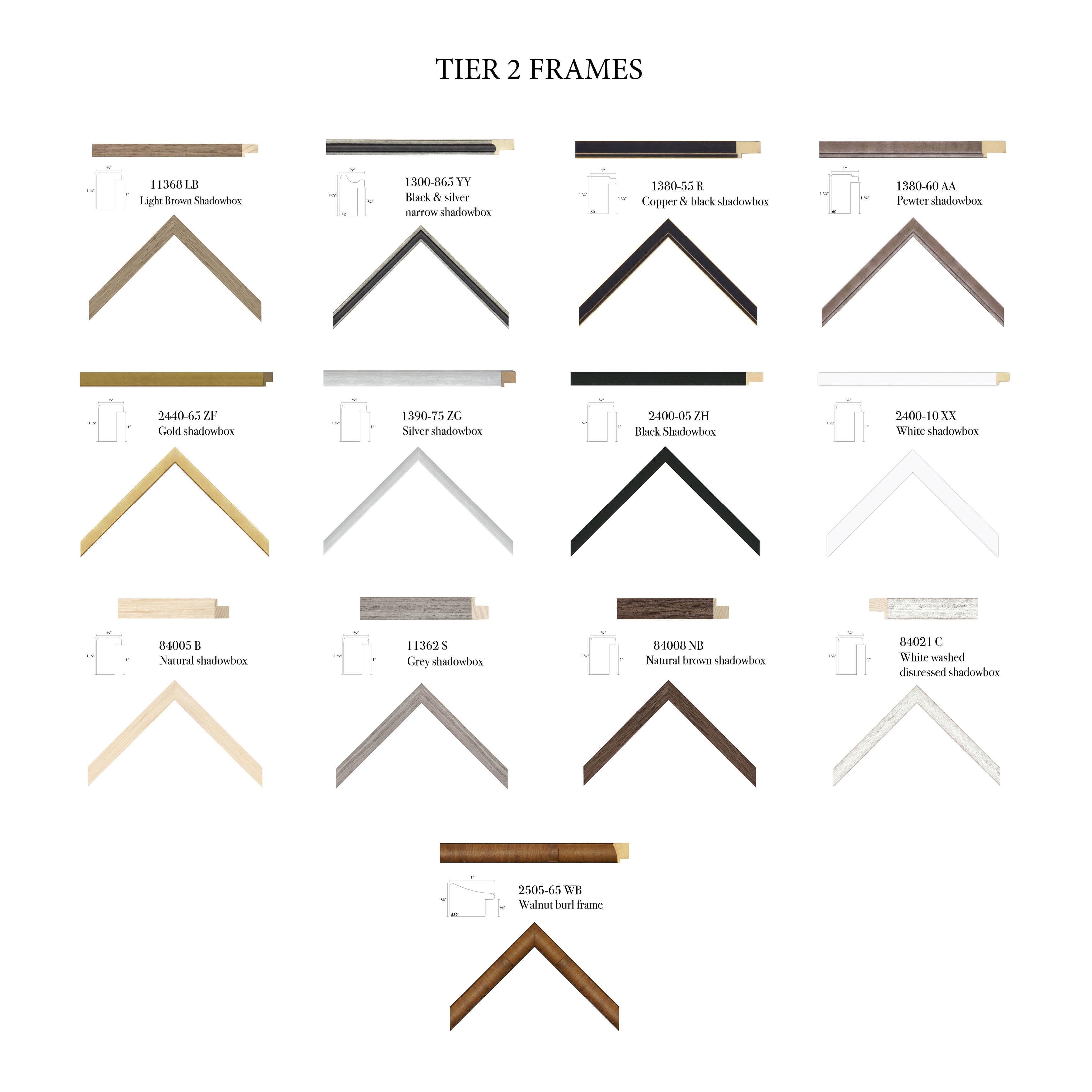 Vintage tulip I bookplate on a distressed background: Beaded gold frame 1315-70 / 16" X 12"