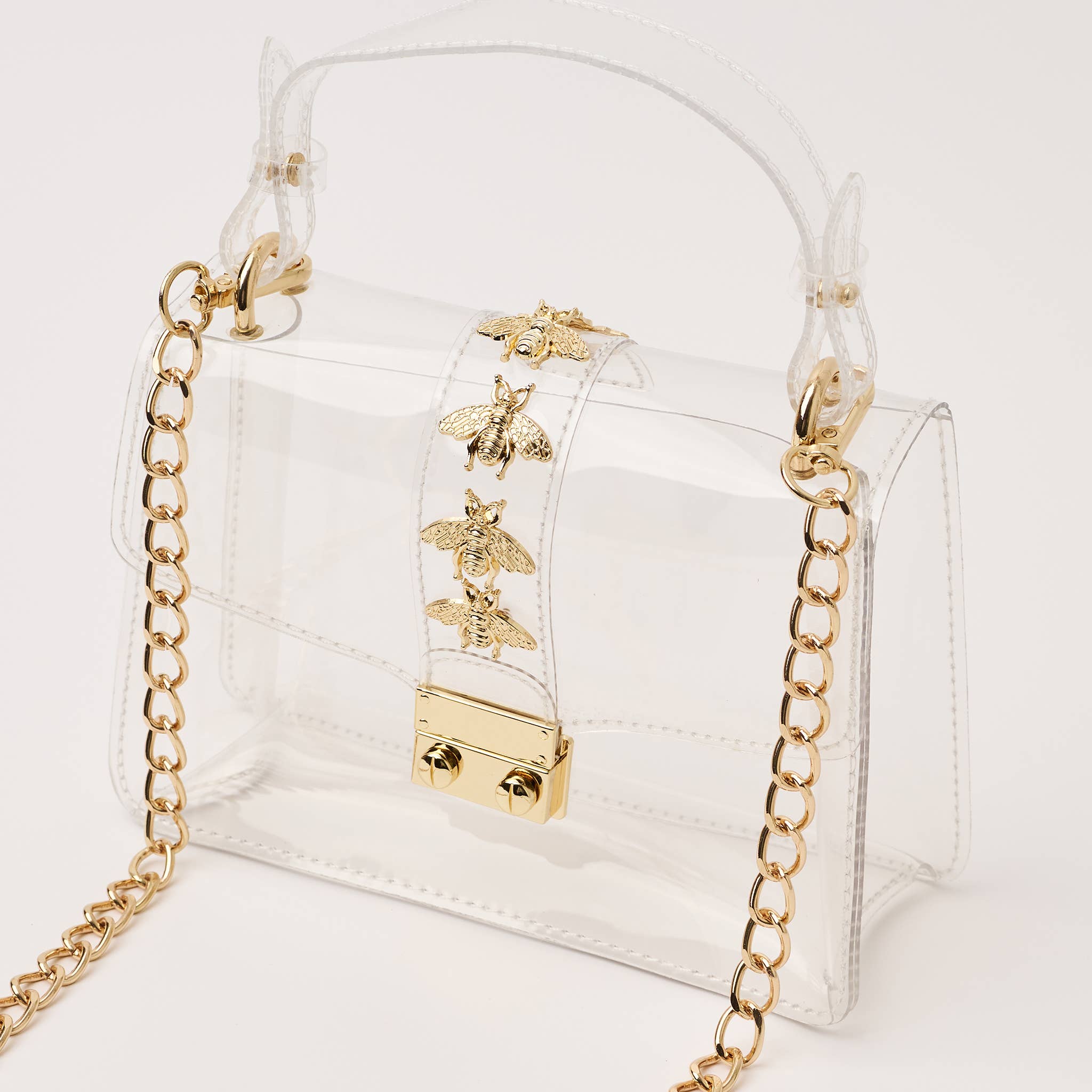 Clear handbag with Bee accents