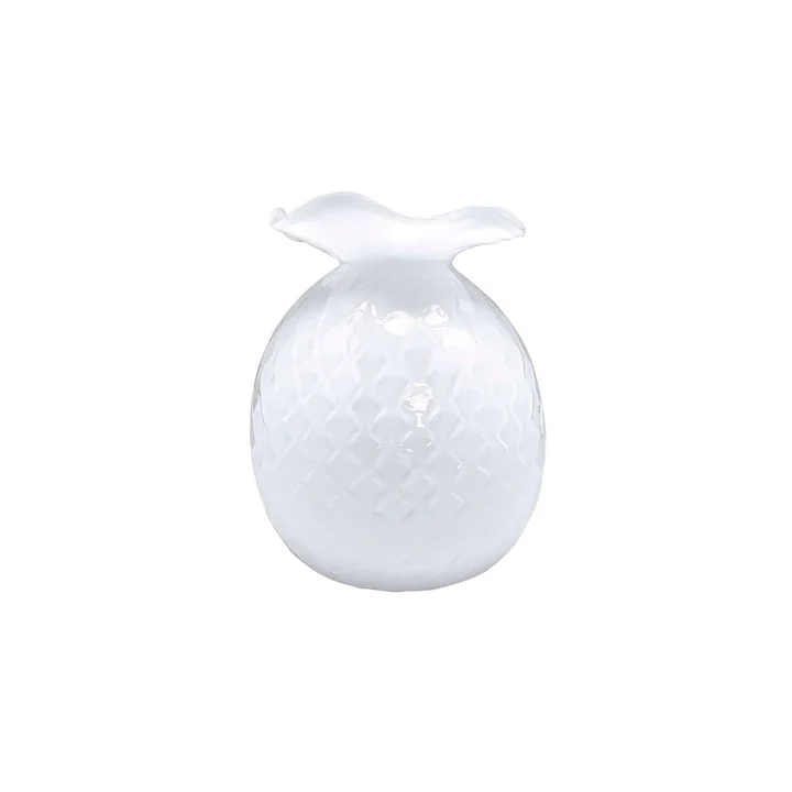 White Pineapple Texture Bud Vase