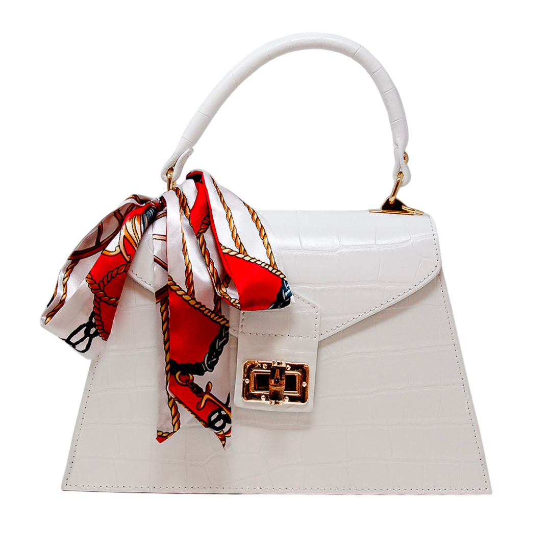 GF1924 GENUINE ITALIAN LEATHER TOP HANDLE AND CROSSBODY BAG: BLACK