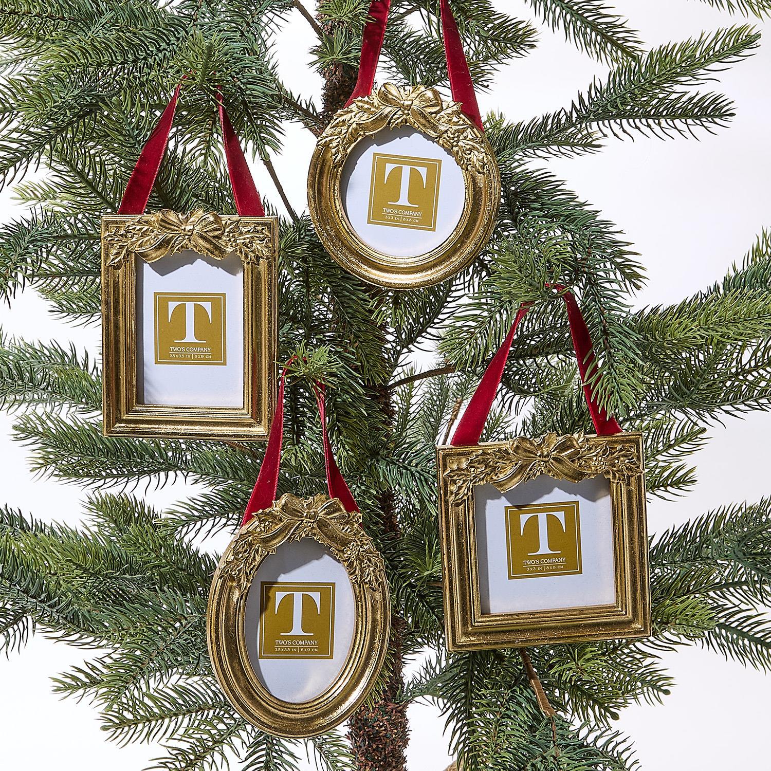 Holly Leaves Hanging Frame - Rectangular