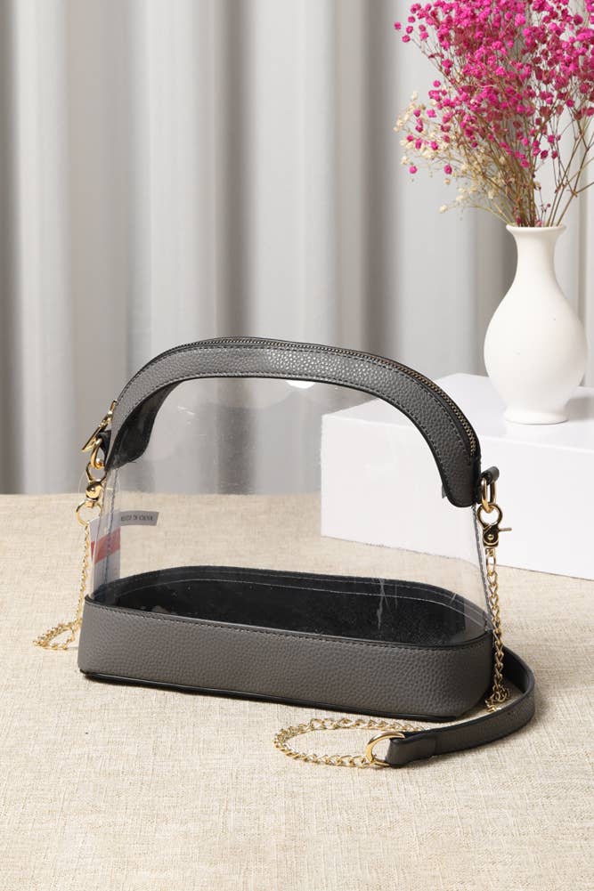 Clear Stadium Concert Bag: Red