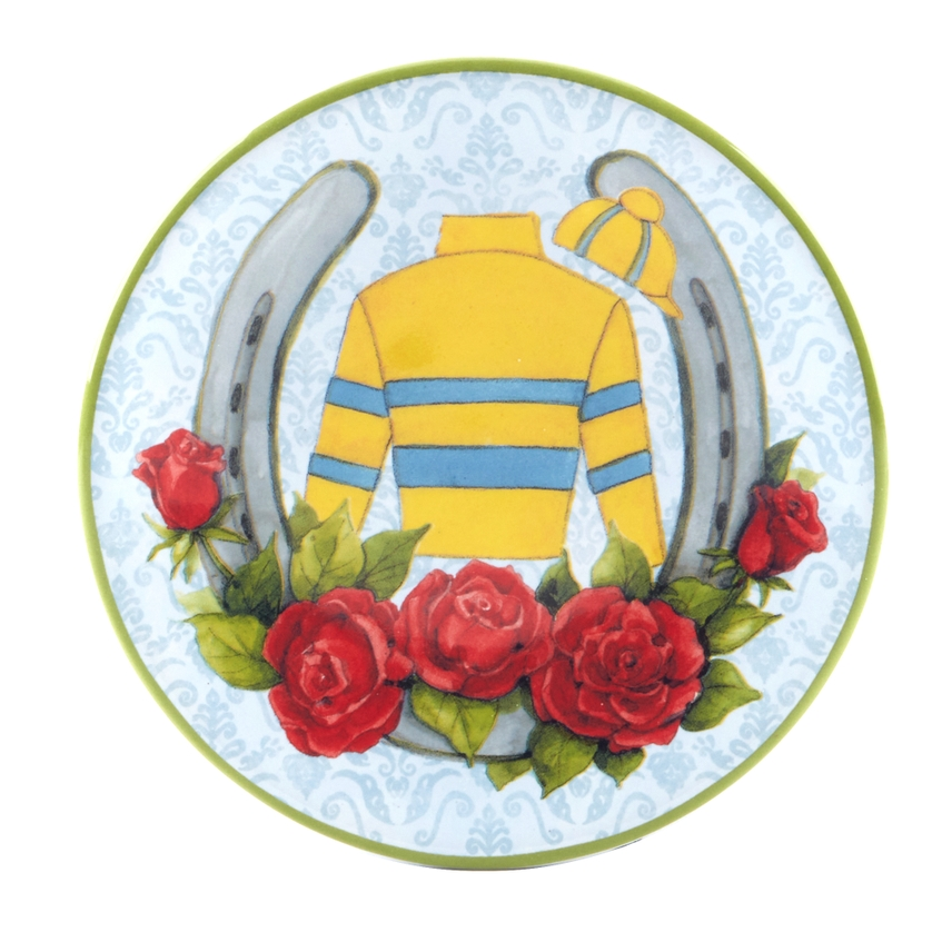 Yellow Jockey Silks Canape Plates -  Day at the Races (Copy)