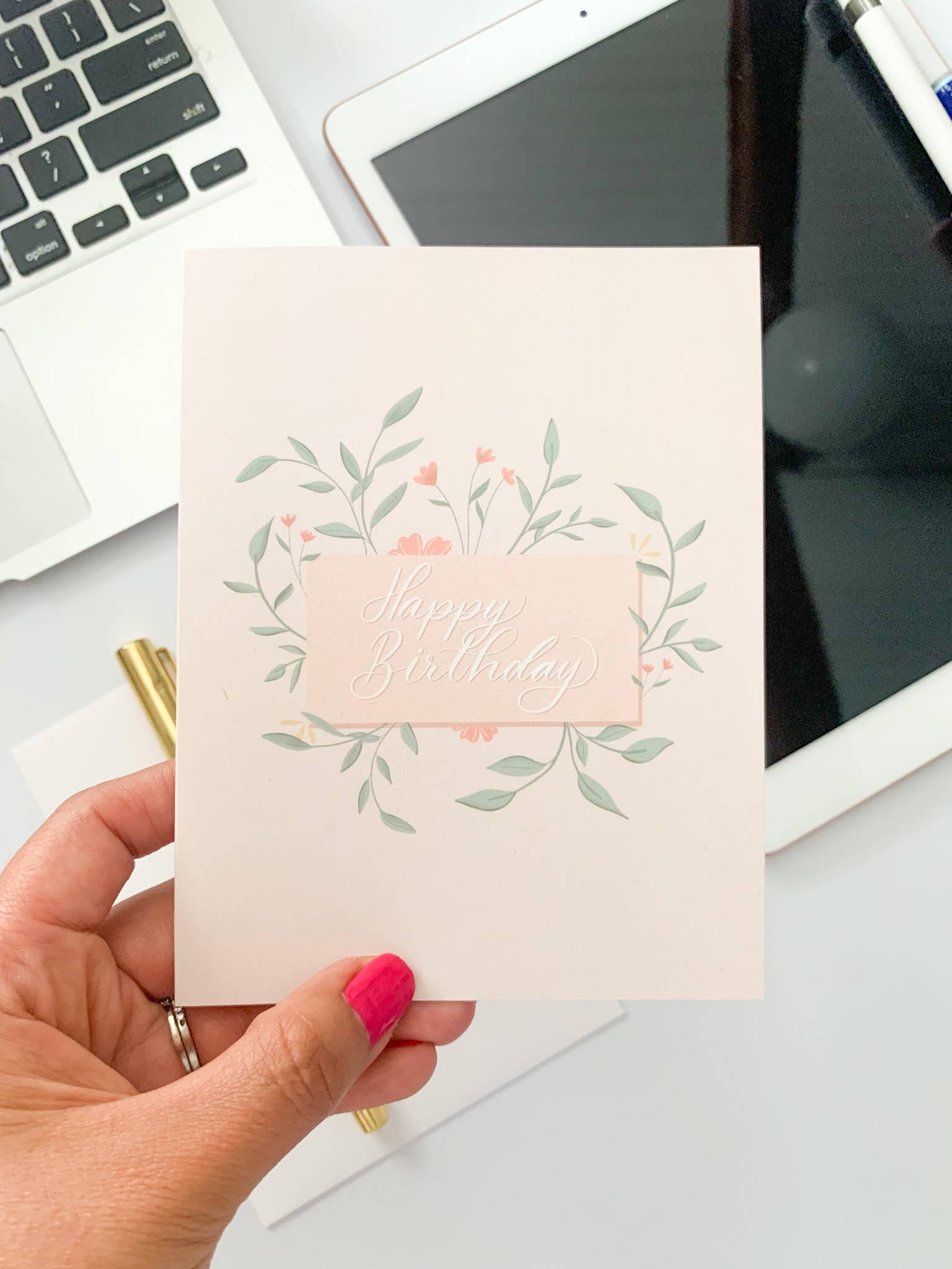 Cute Happy Birthday Card | Floral Birthday Greeting Card