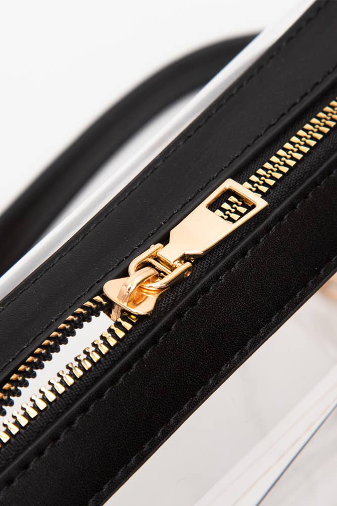 Clear Rectangle Stadium Concert Crossbody Bag: Royal Blue