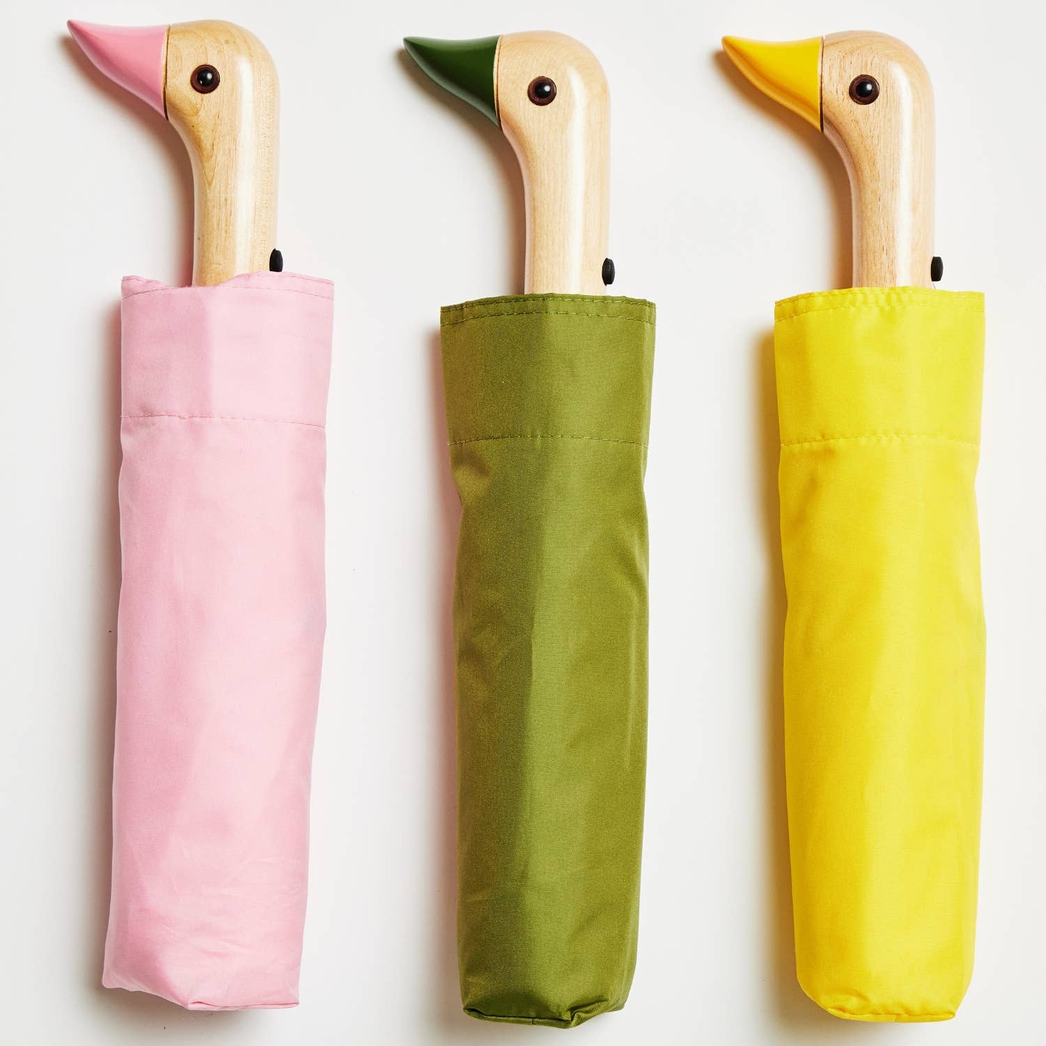 Multipack Solid Colours Compact Duck Umbrellas - 12 pcs
