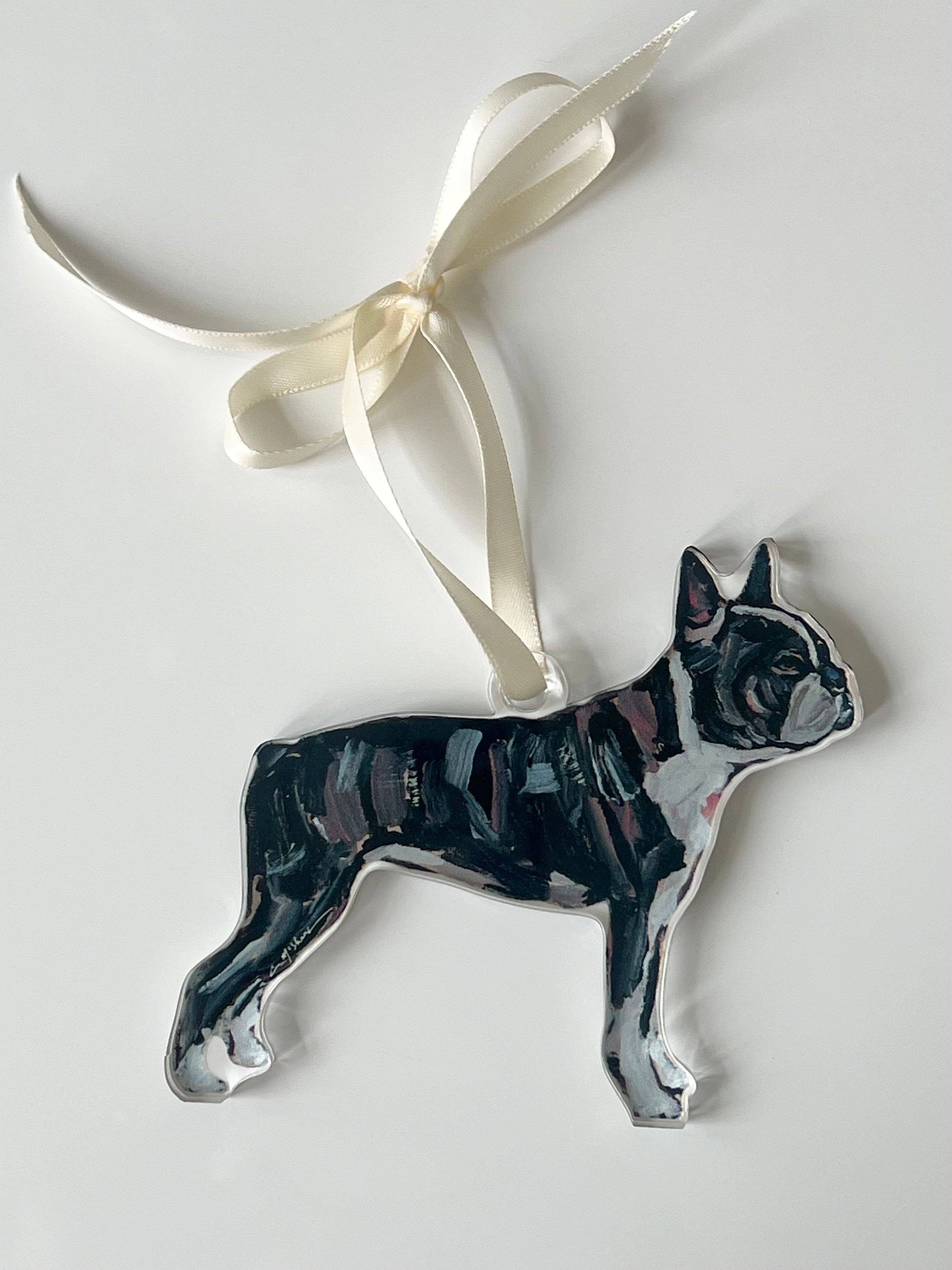 Acrylic Boston Terrier Ornament