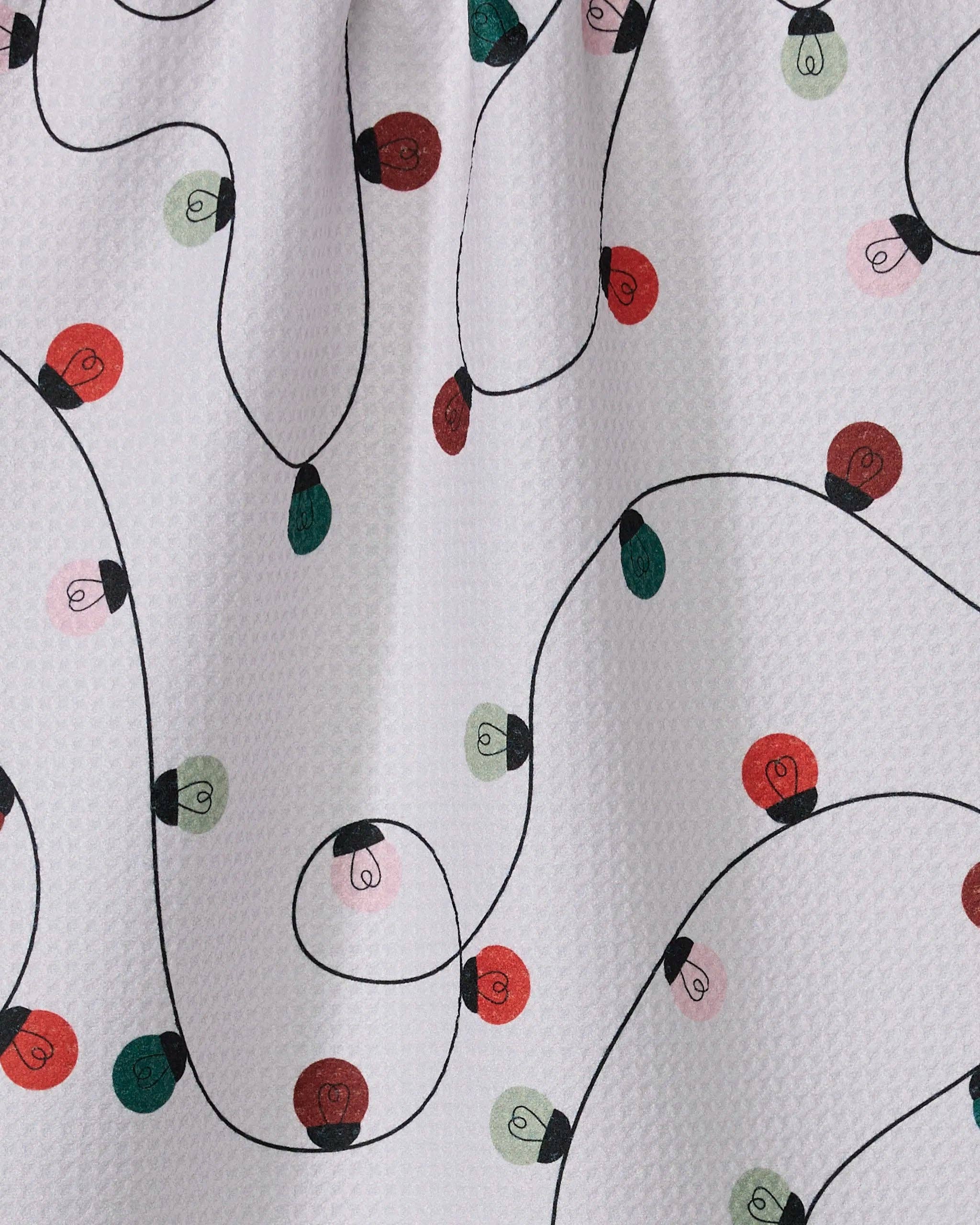 Holiday Lights Tea Towel - Geometry
