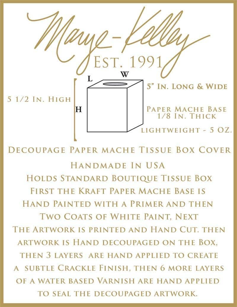 Tulips Tissue Box Cover: Paper Mache