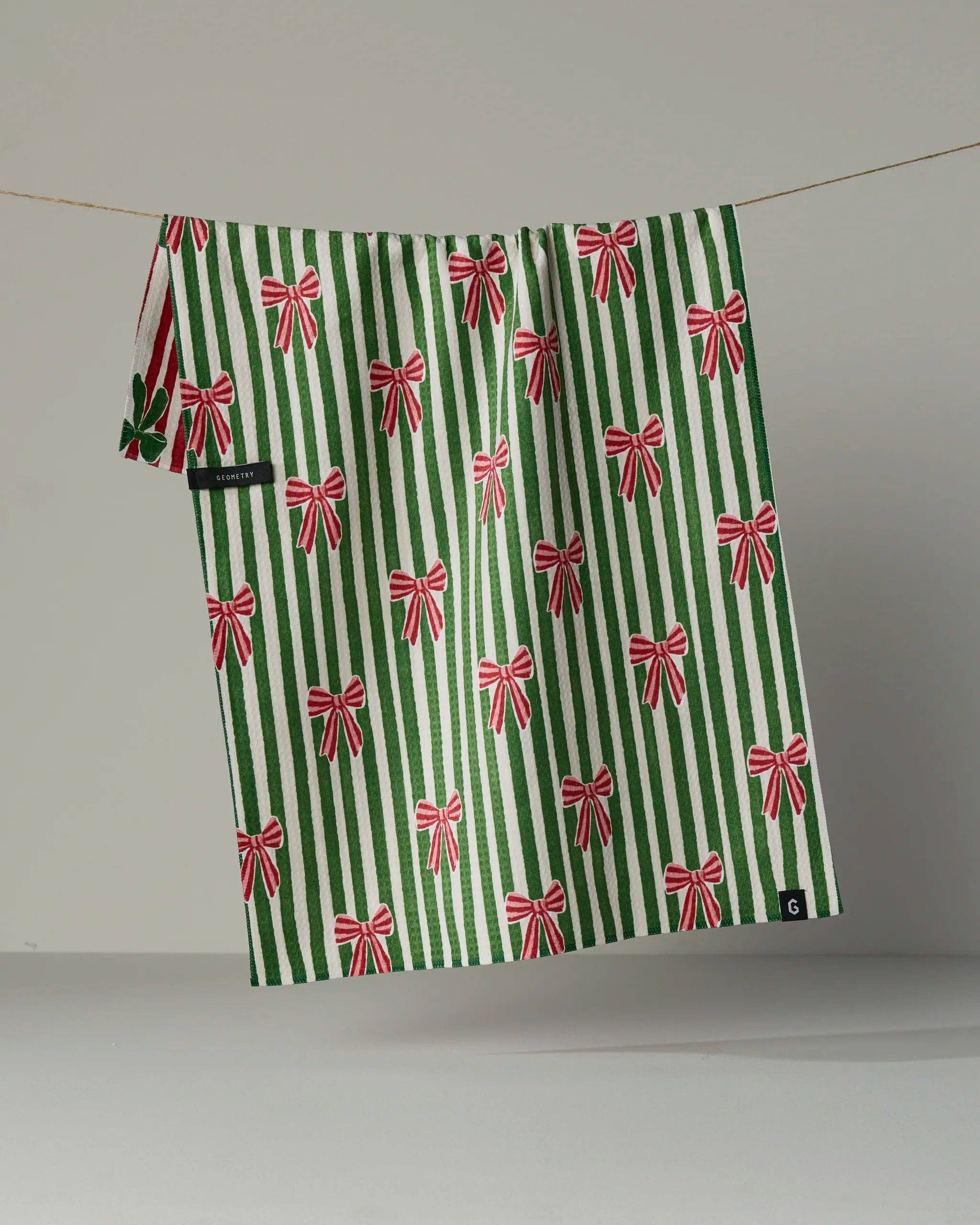 Ribbon Bows Luxe Kitchen Towel - Holiday 2026
