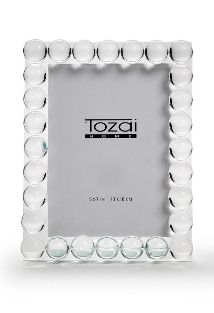 BUBBLES CRYSTAL GLASS PHOTO FRAME   5" x 7"